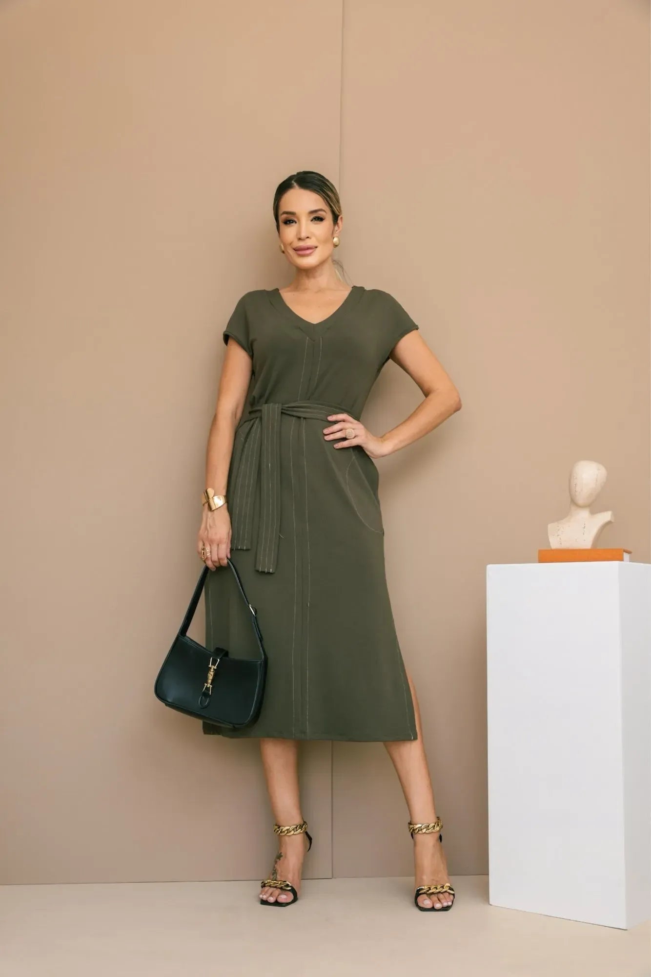 Vestido Impacto - Verde Militar