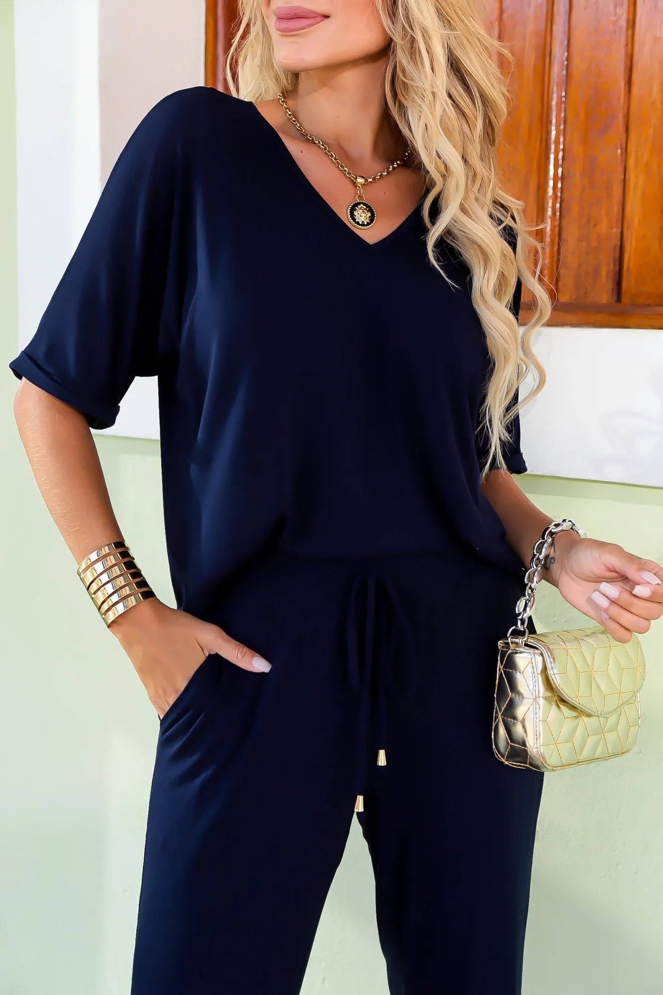 Conjunto Softy Style - Azul Marinho