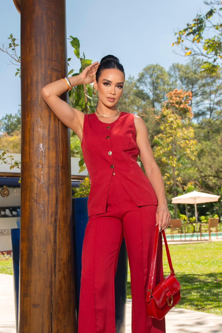 Conjunto Alfaiate - Vermelho