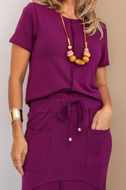 Conjunto Saia Amber - Fúscia