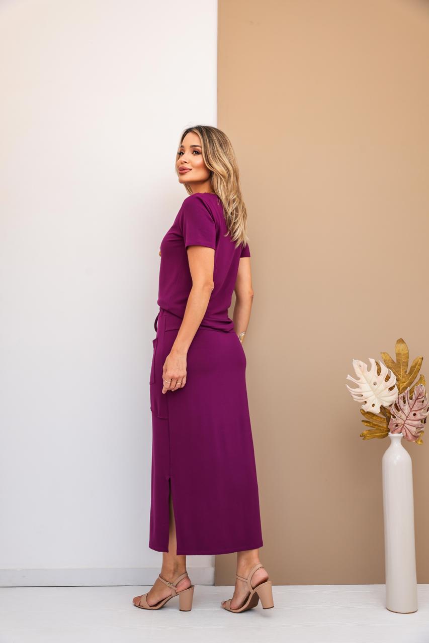 Conjunto Saia Amber - Fúscia