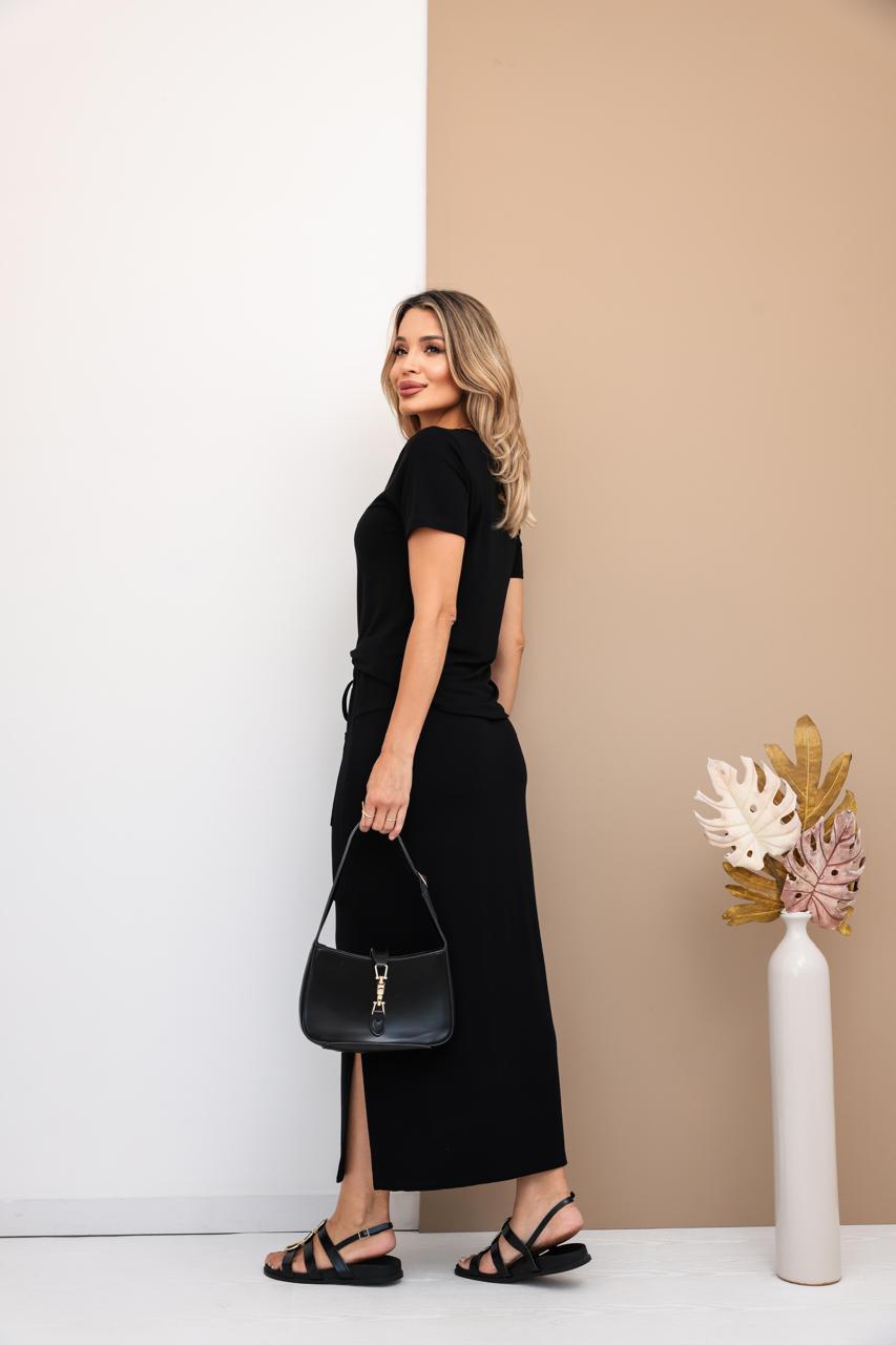 Conjunto Saia Amber - Preto