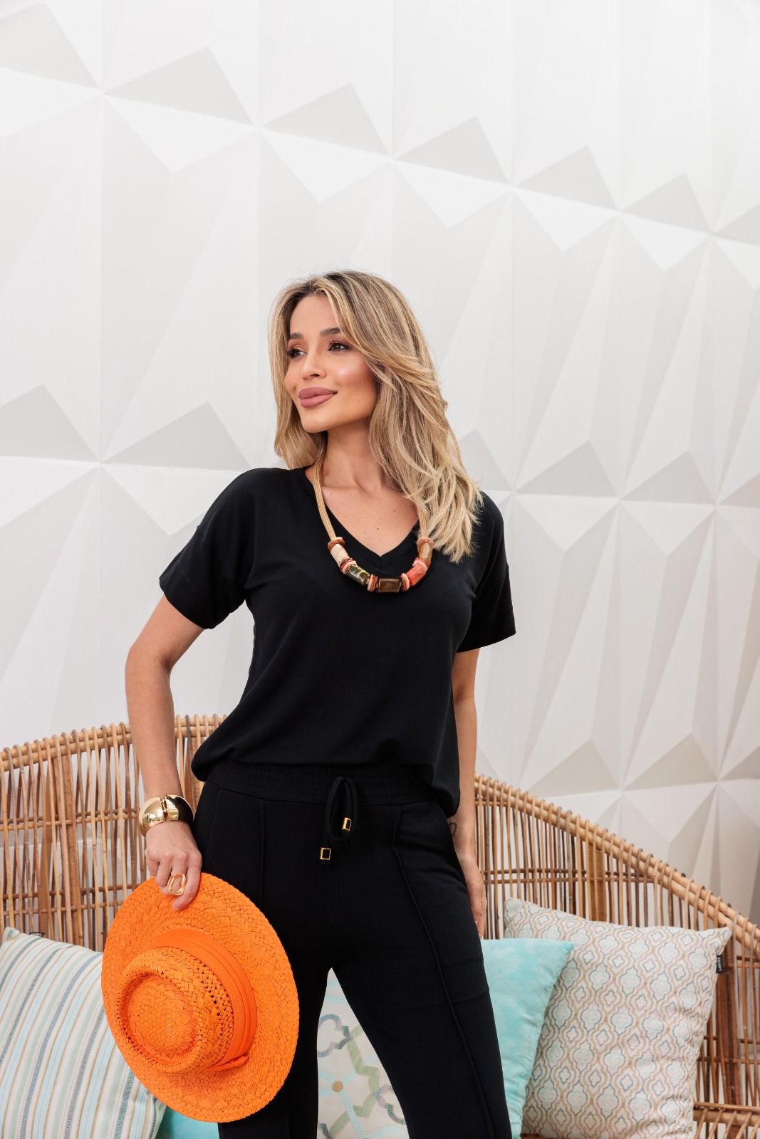 Conjunto Esmeralda - Preto