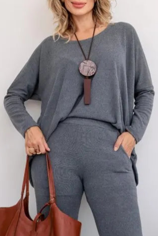 Conjunto Len - Cinza