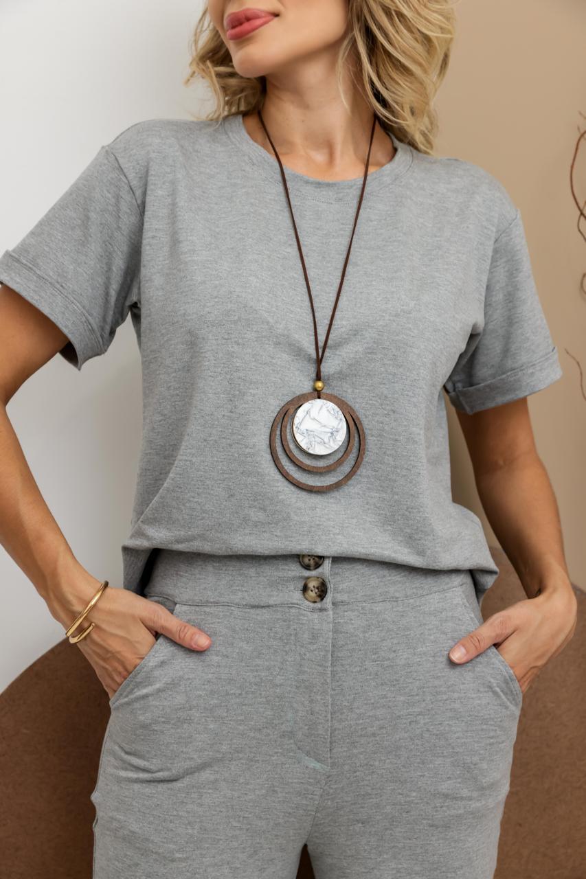 Conjunto Magnata - Cinza