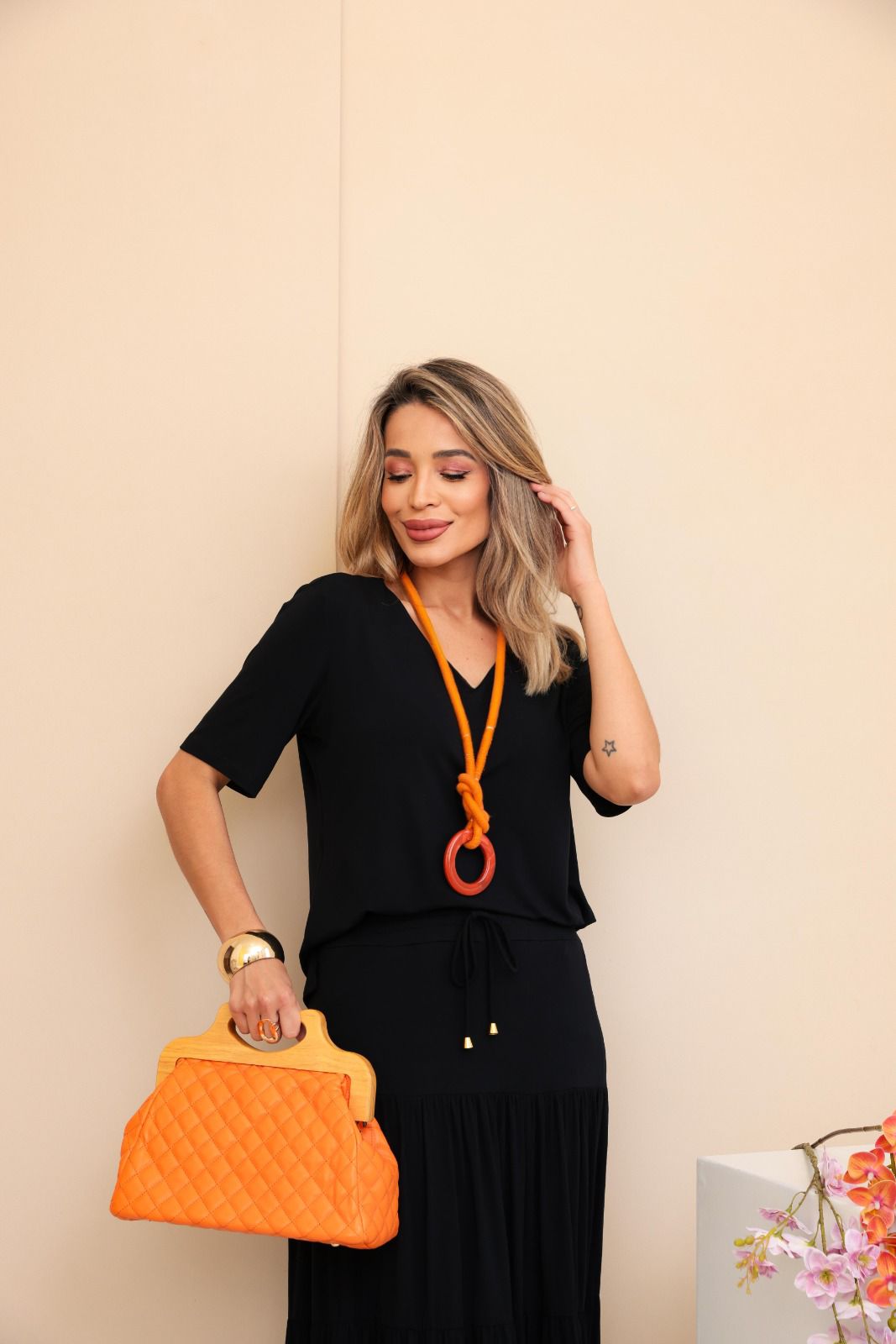Conjunto Saia Prisma - Preto