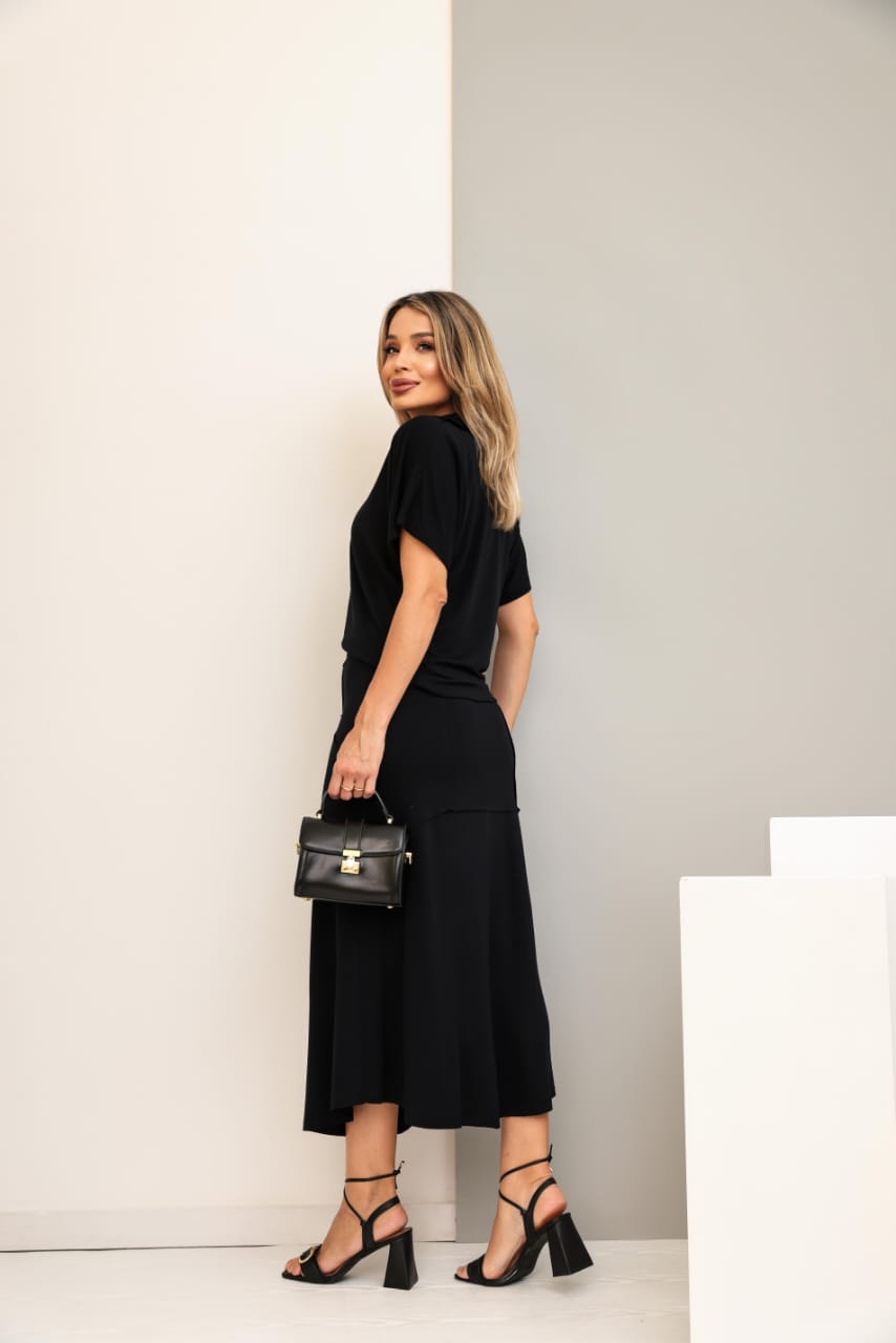 Conjunto Saia Sereia - Preto