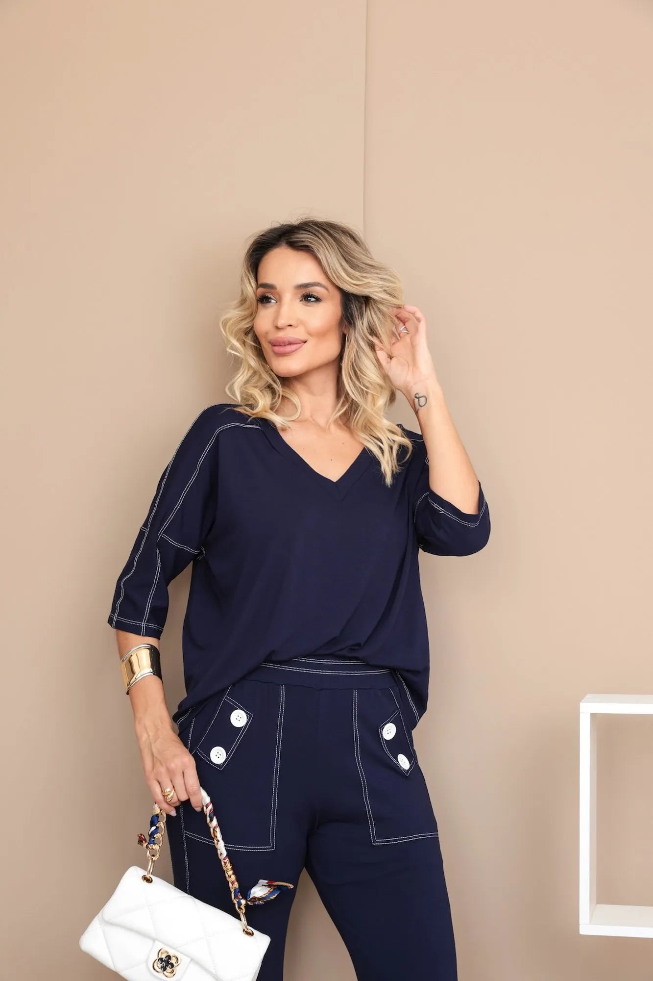 Conjunto Valência - Azul Marinho