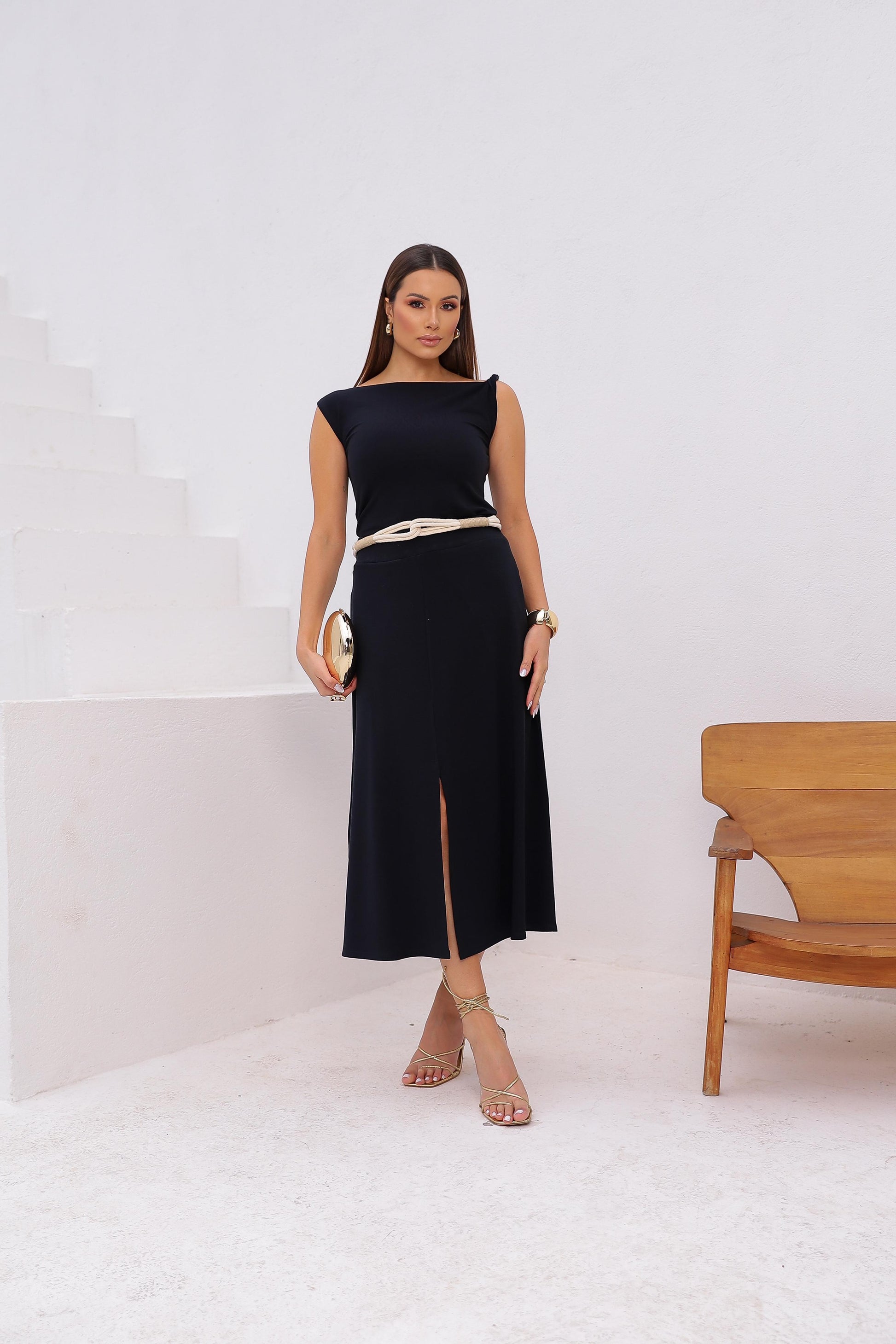 Conjunto Saia Zion - Preto