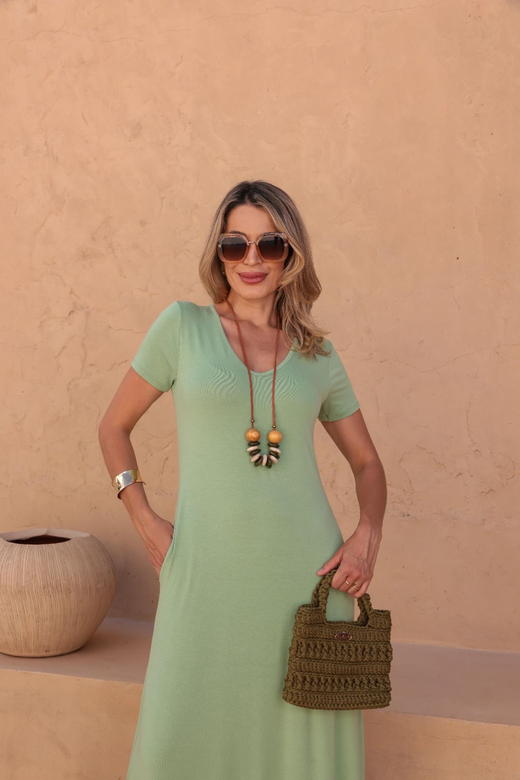 Vestido Solare - Verde Menta