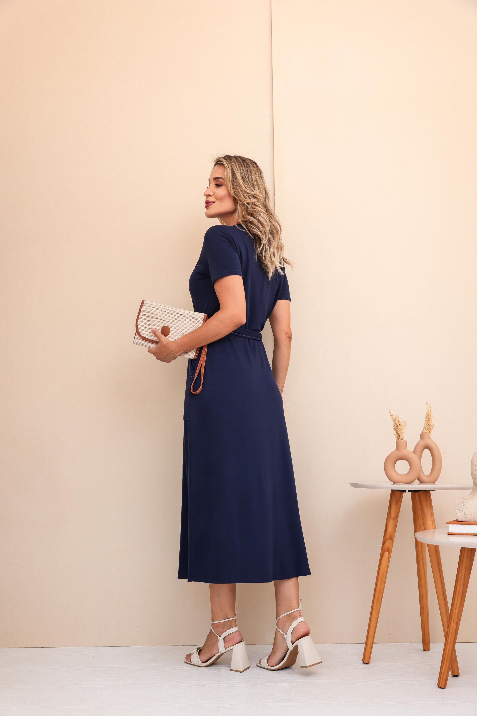 Vestido Viena - Azul Marinho