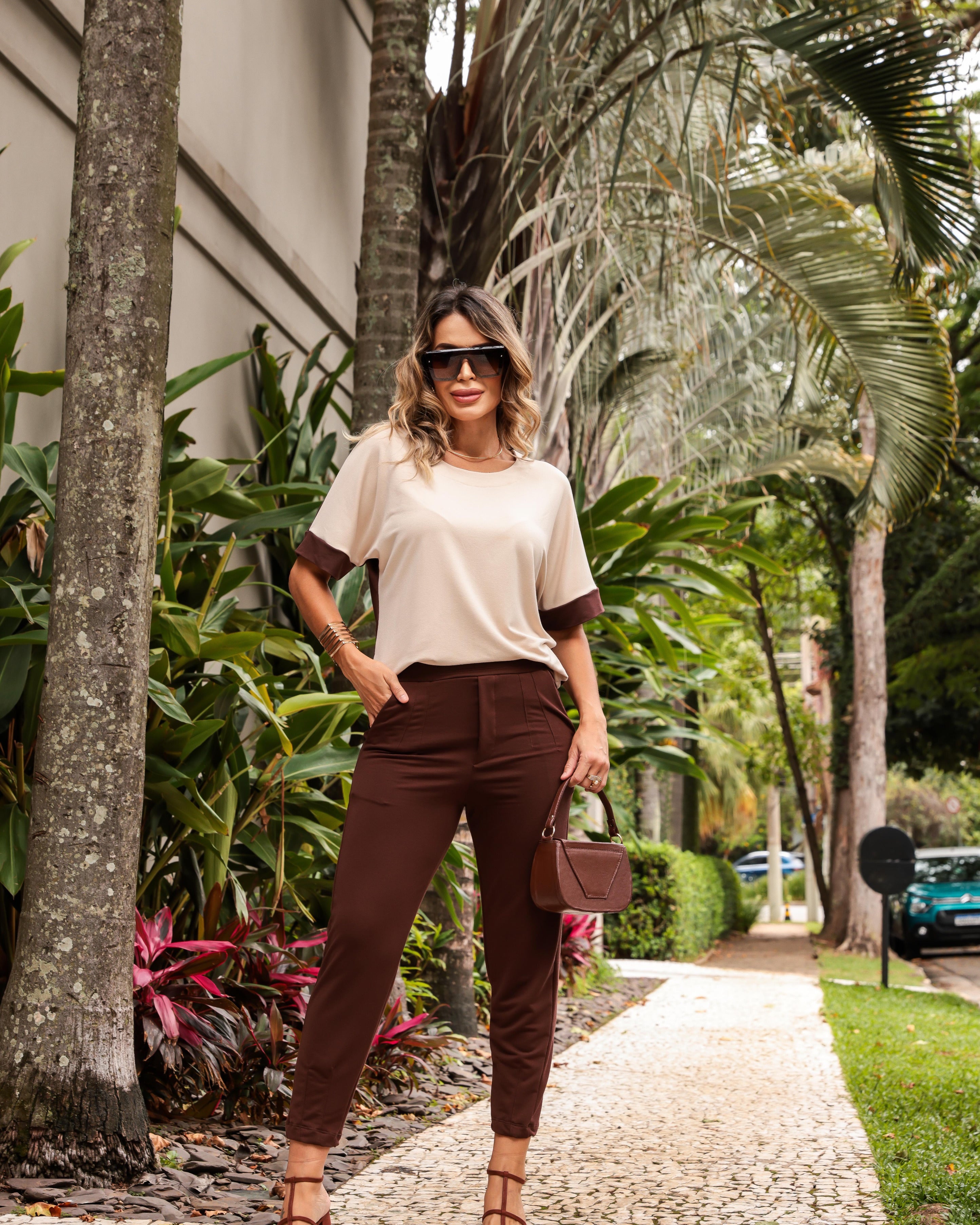 Conjunto Lazúli - Areia com Marrom