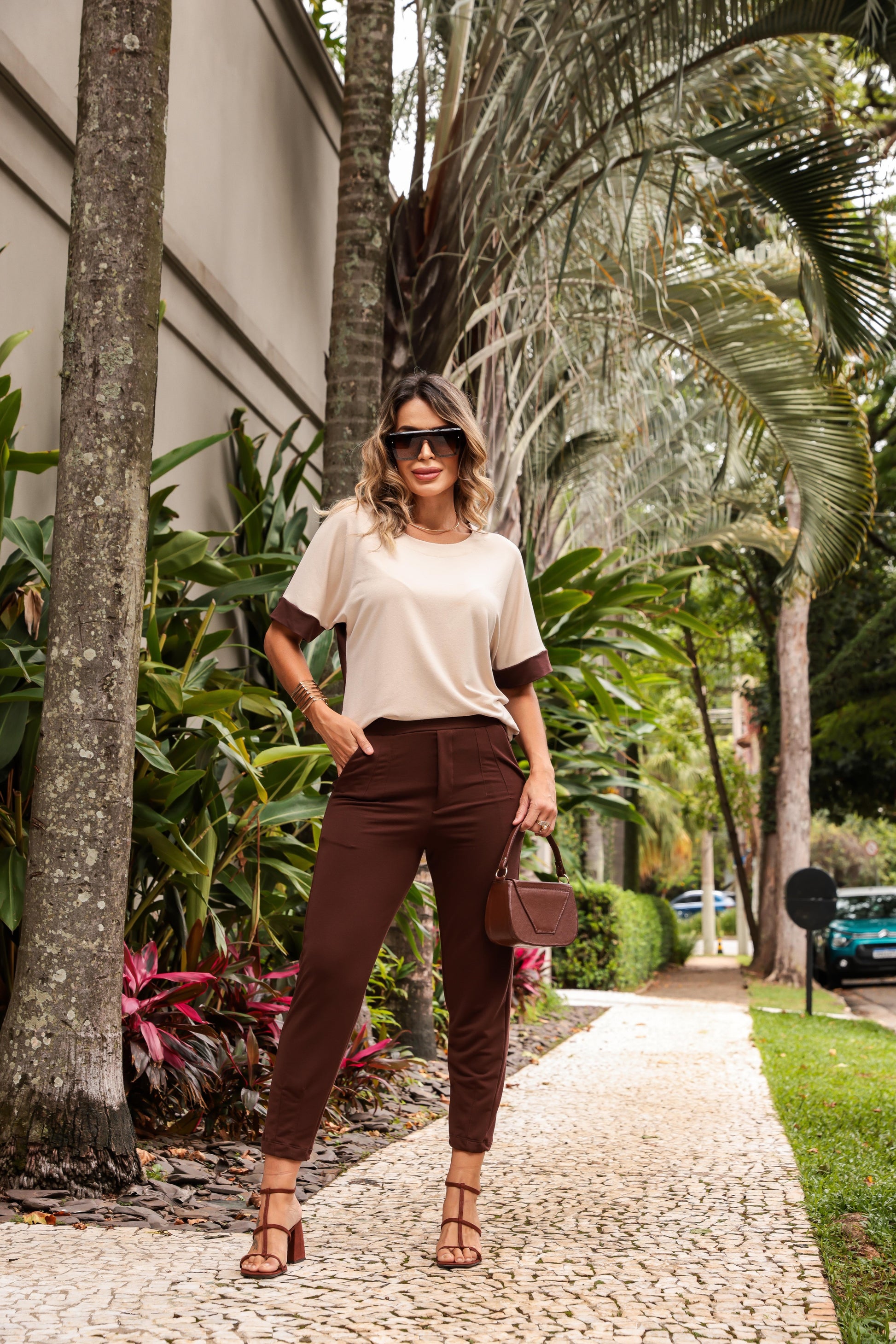 Conjunto Lazúli - Areia com Marrom