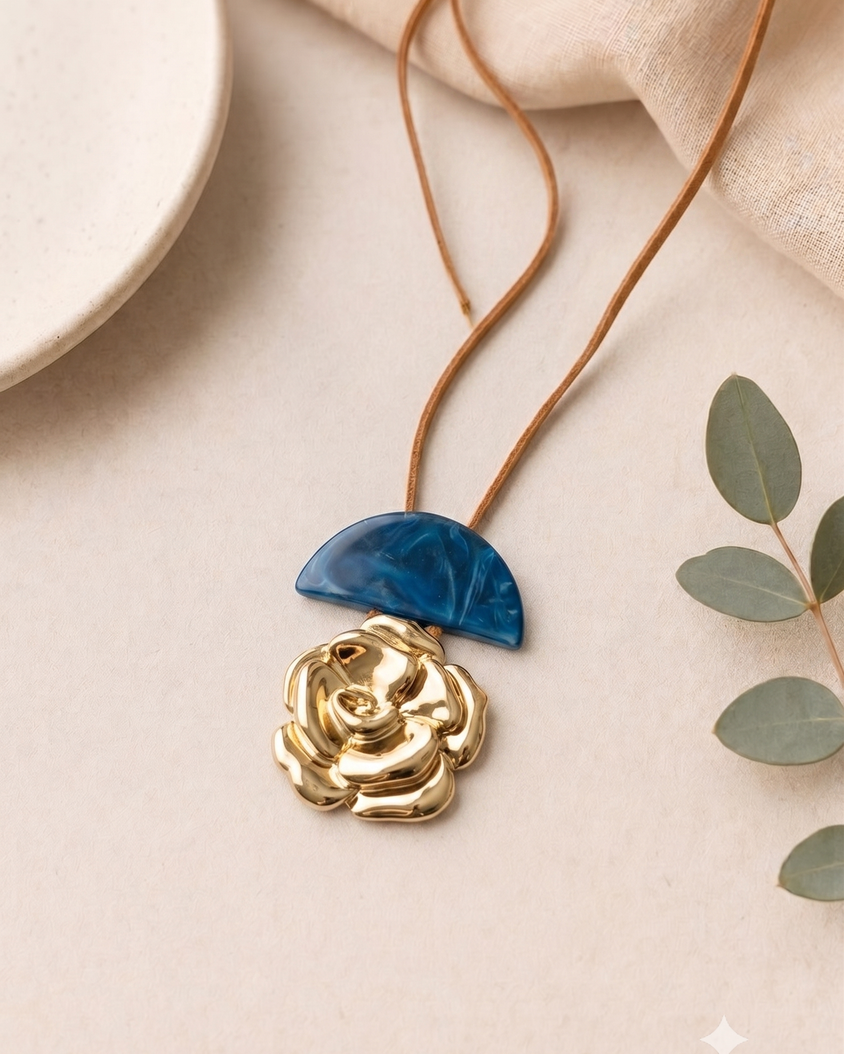 Colar Petal - Azul