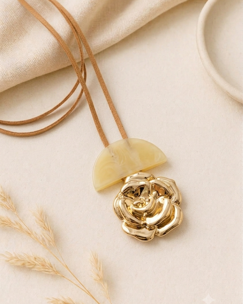 Colar Petal - Bege