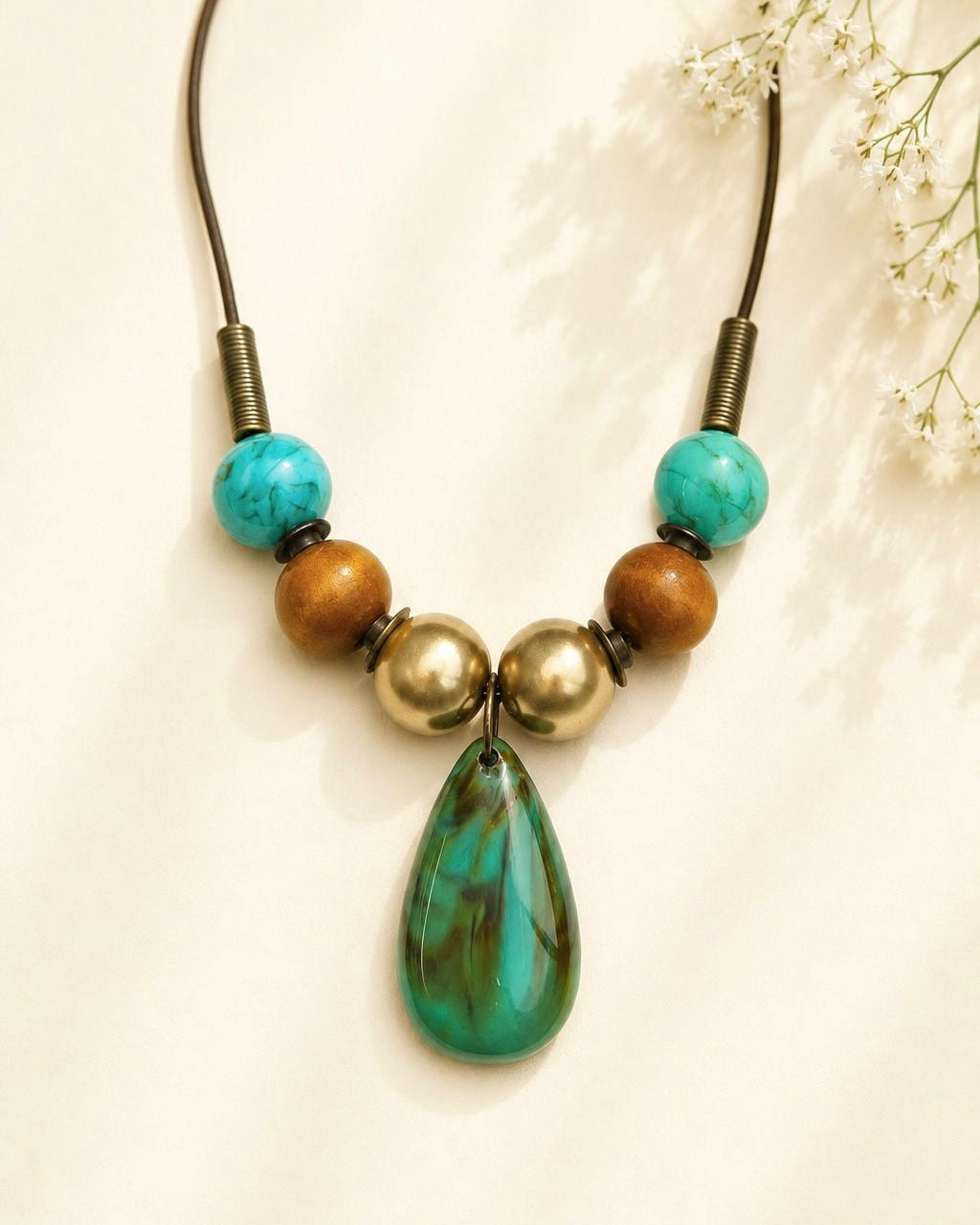 Colar Rhea - Verde Turquesa