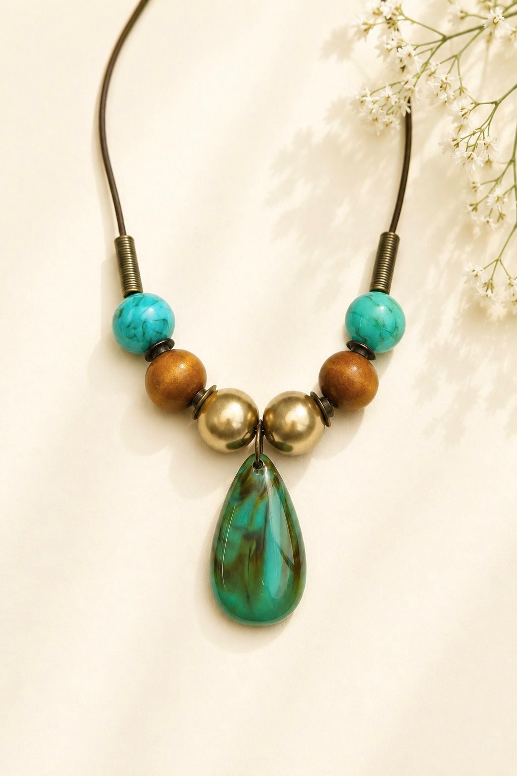Colar Rhea - Verde Turquesa