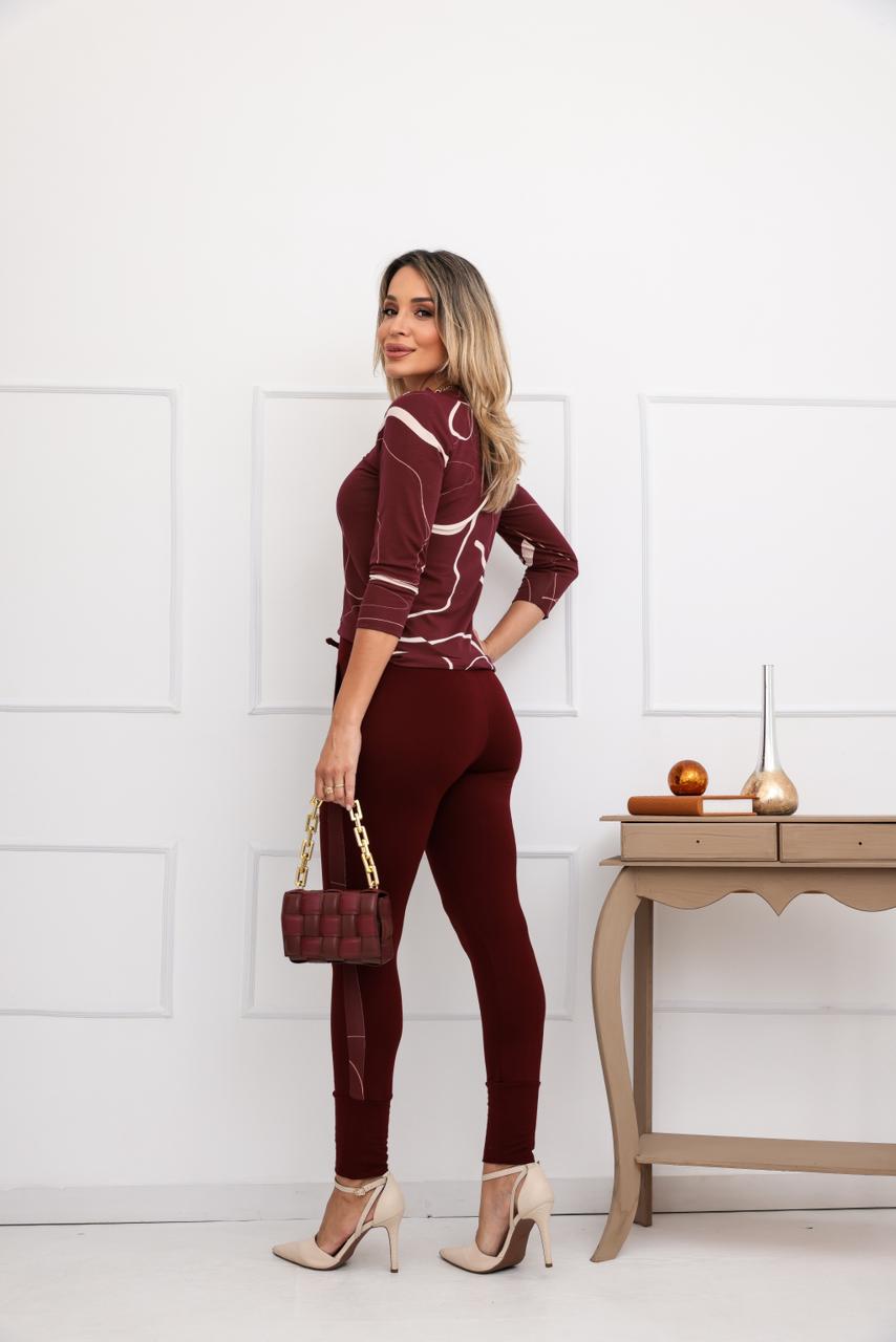 Conjunto Alvorada - Estampado Marsala