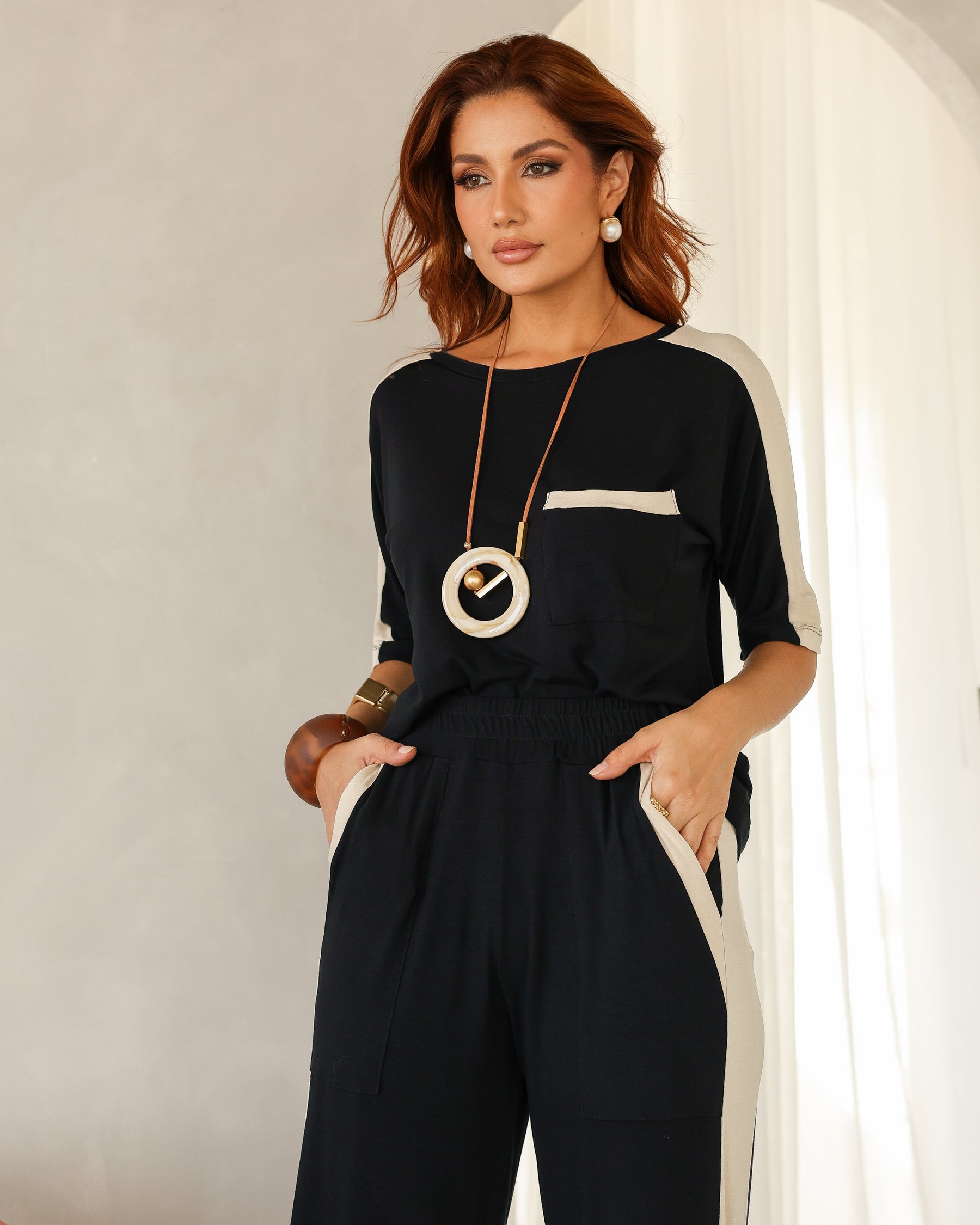 Conjunto Aspen - Preto/Bege