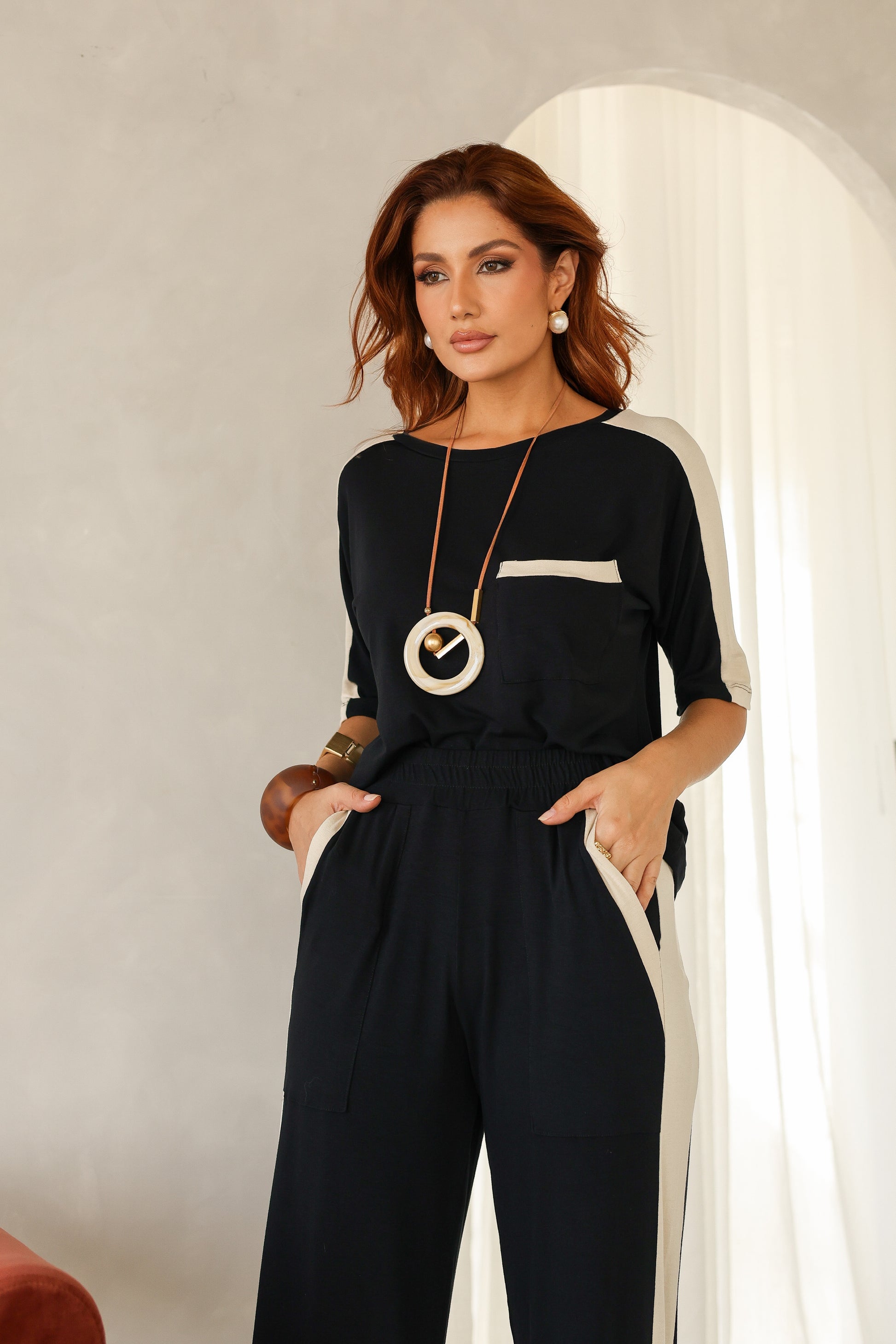 Conjunto Aspen - Preto/Bege