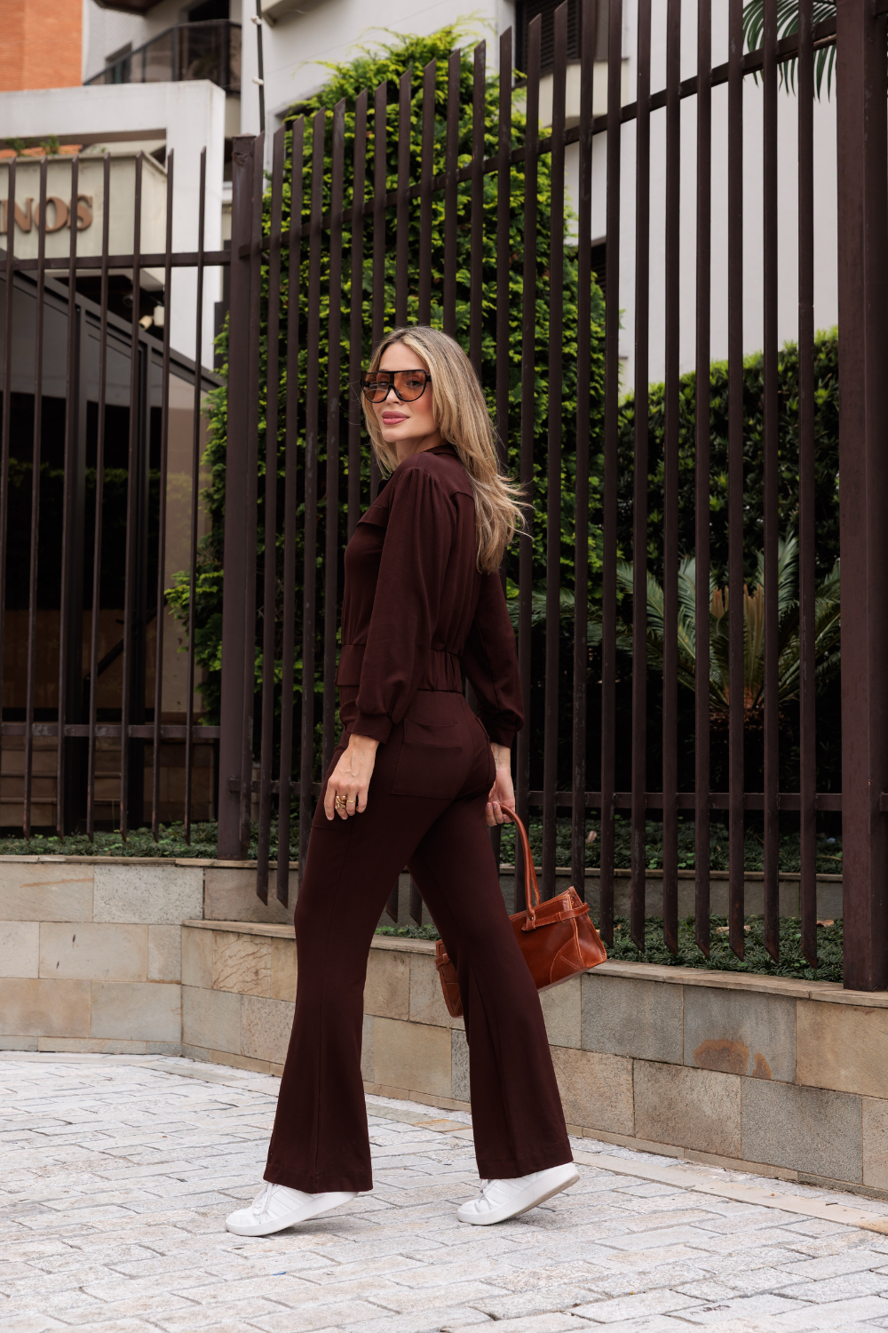 Conjunto Bomber - Marrom