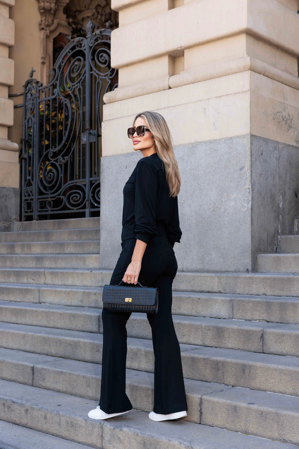 Conjunto Bomber - Preto