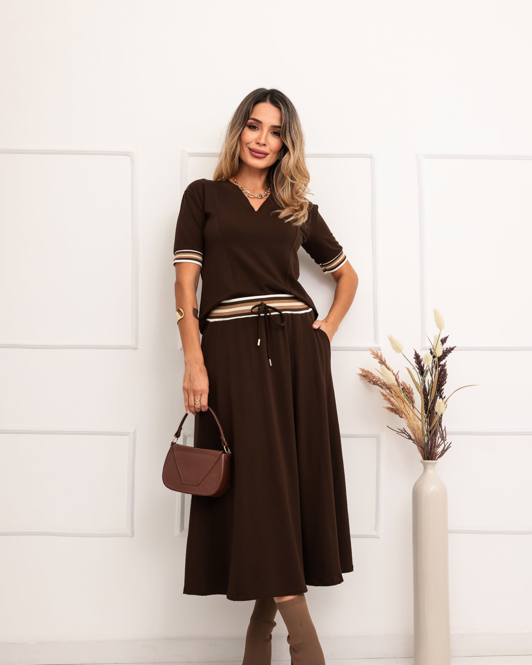 Conjunto Colorado - Marrom