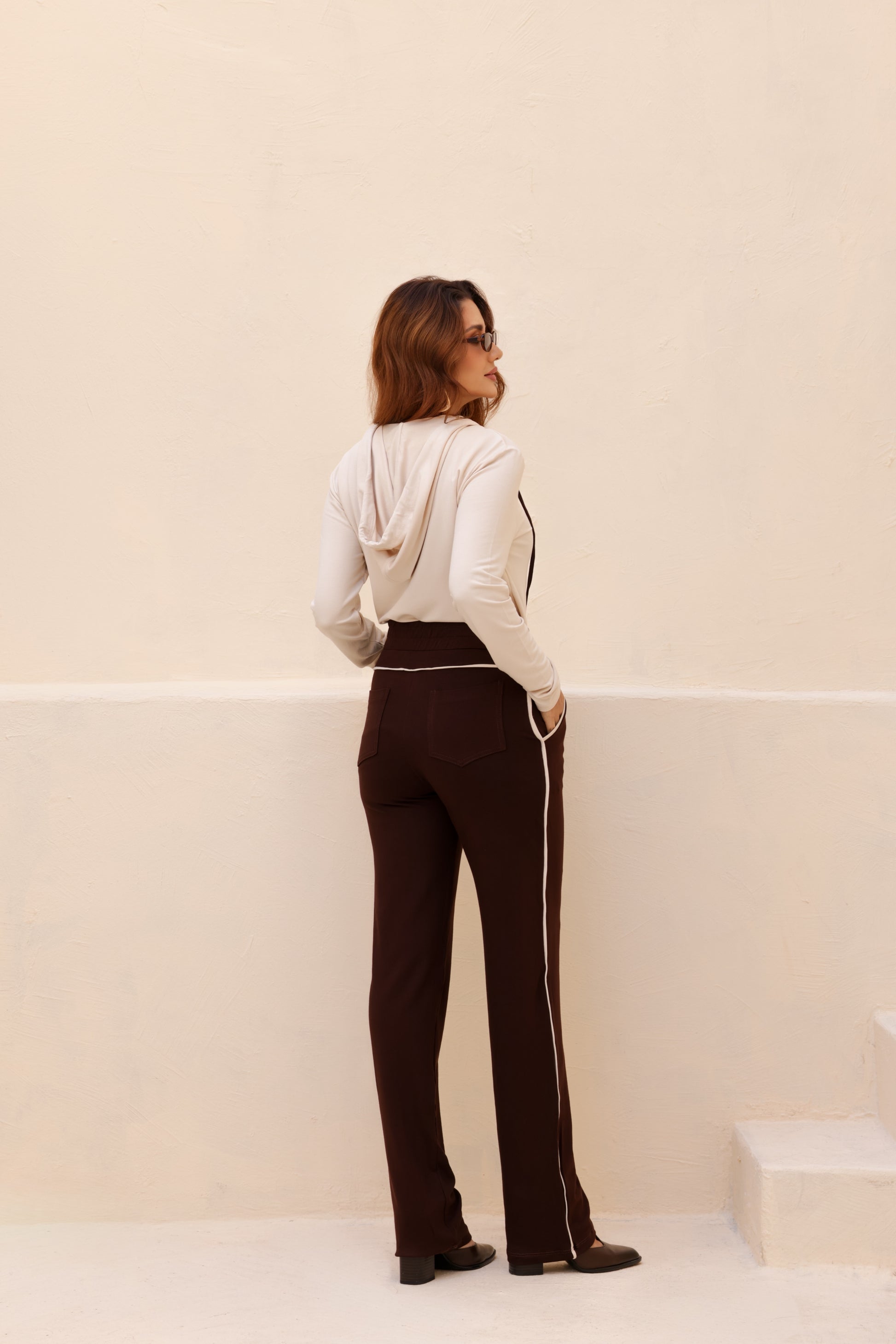 Conjunto Fashion - Marrom / Off