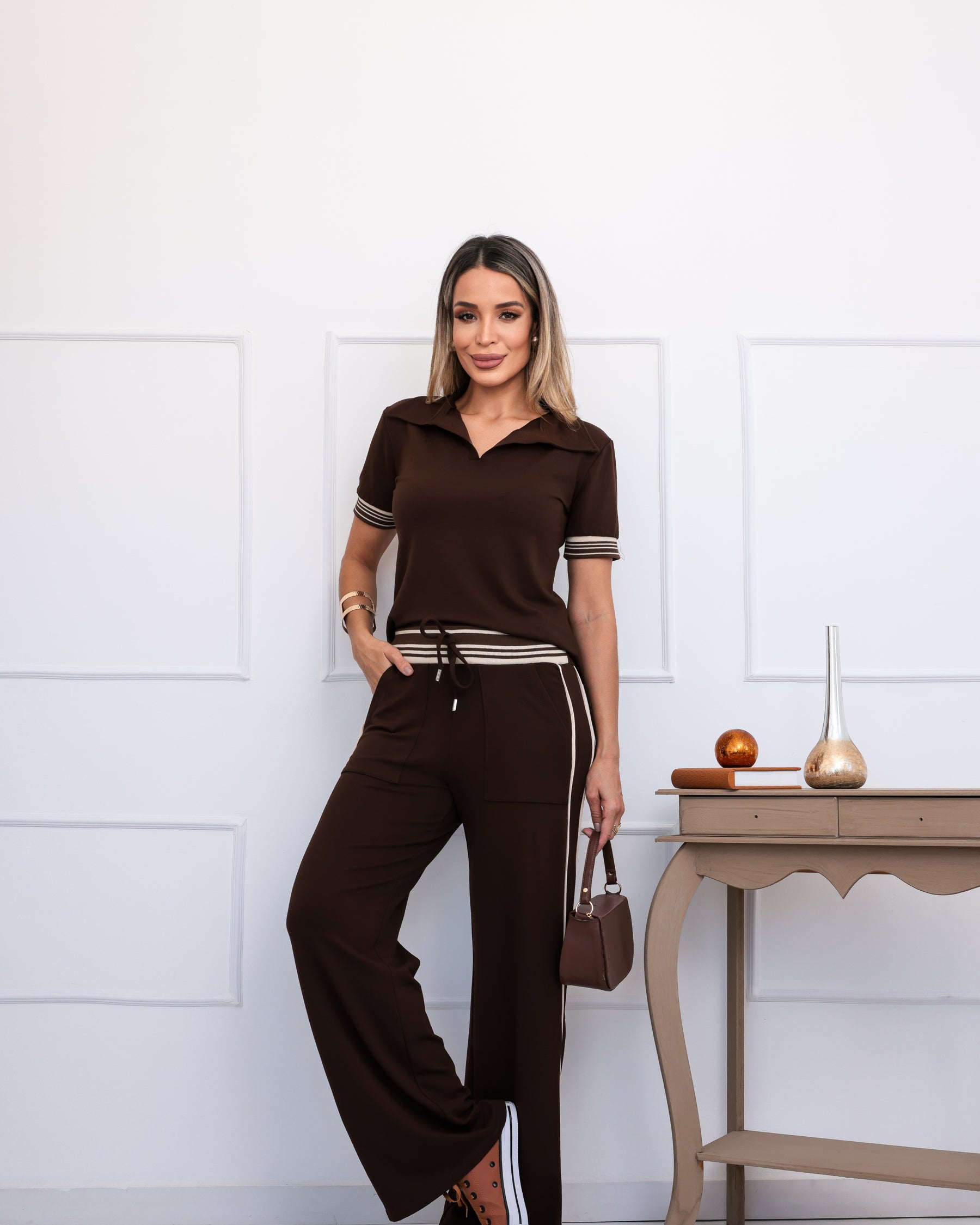 Conjunto Hollywood - Marrom