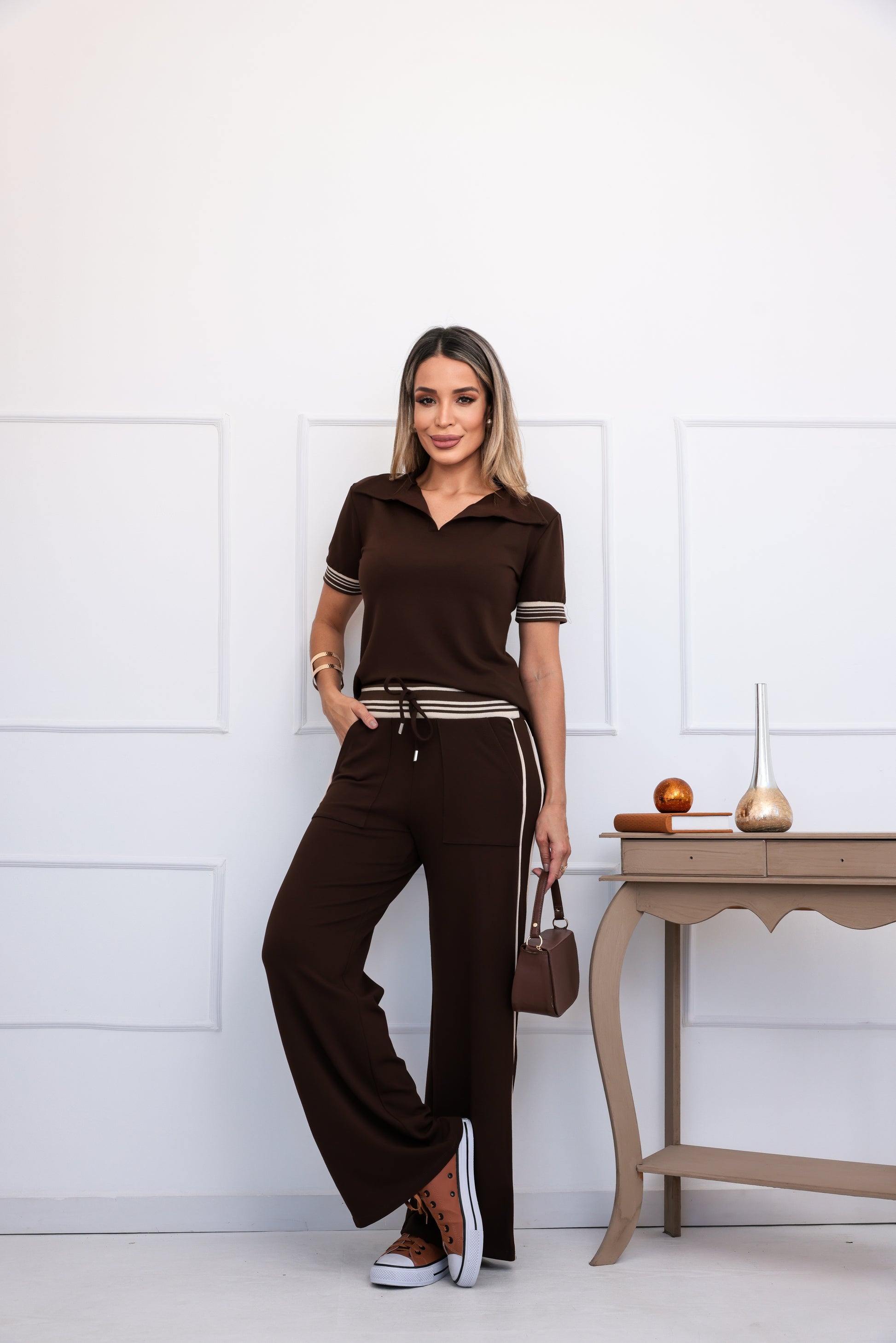Conjunto Hollywood - Marrom