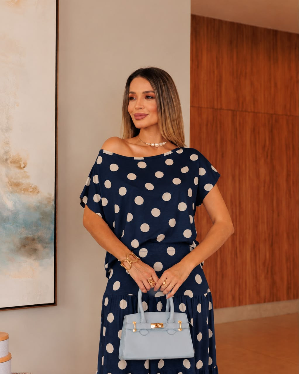 Conjunto Saia Jolie - Azul Marinho