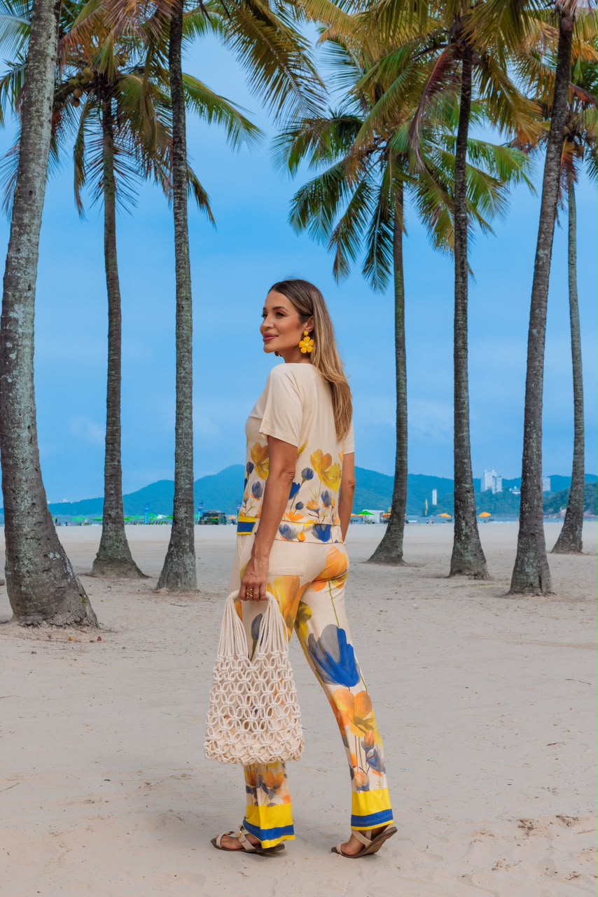 Conjunto Lemon - Floral Azul