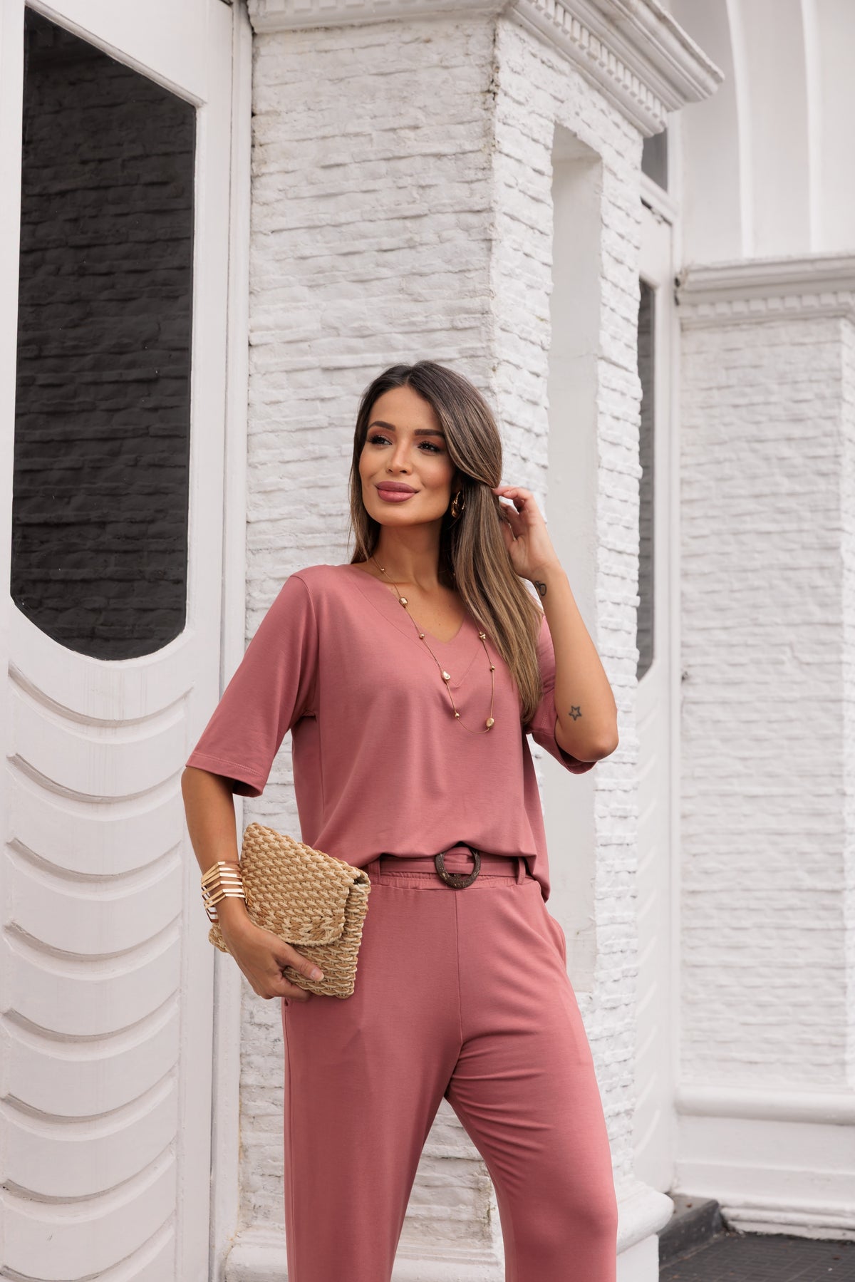 Conjunto Lótus - Rosa