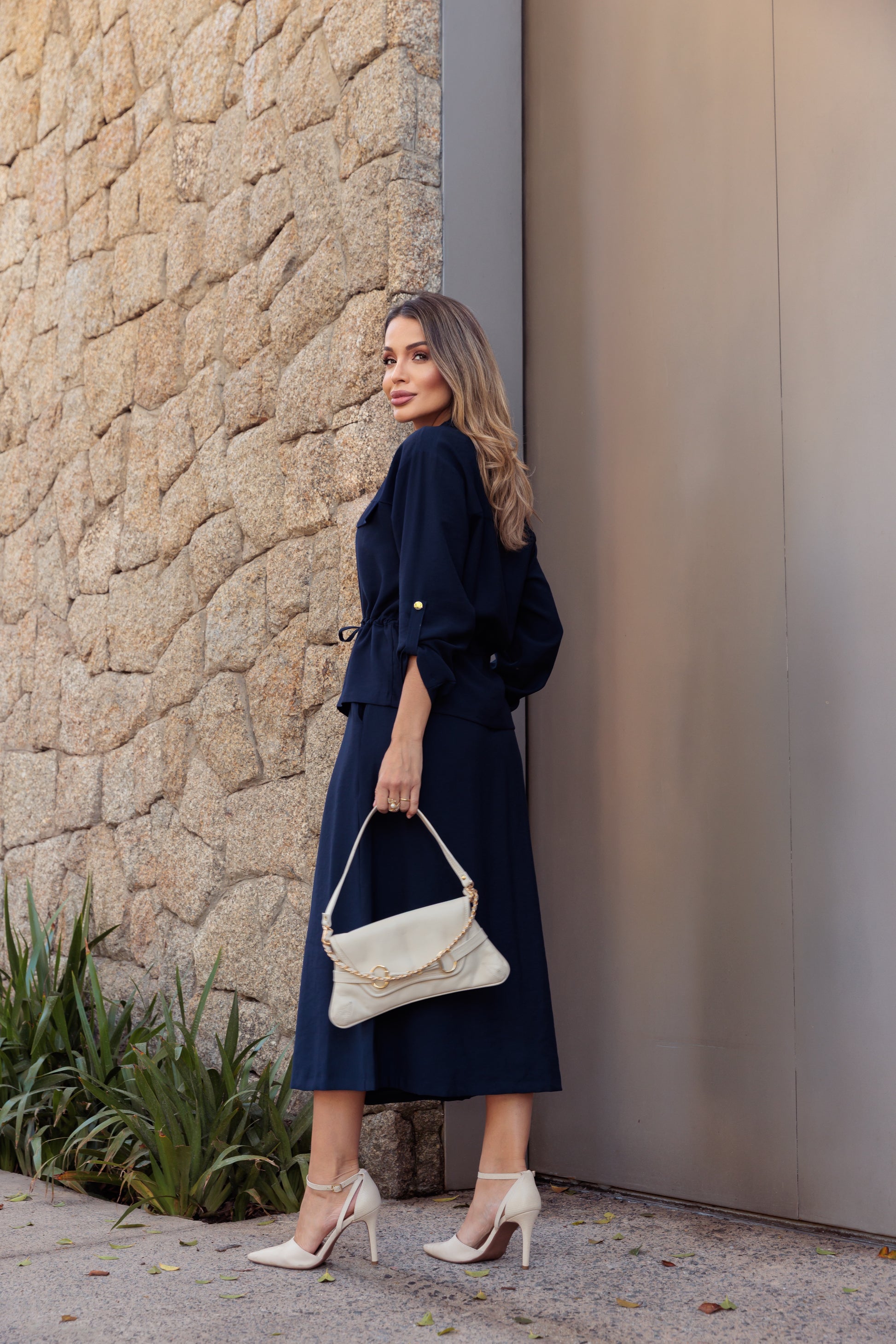 Conjunto Lua - Azul Marinho