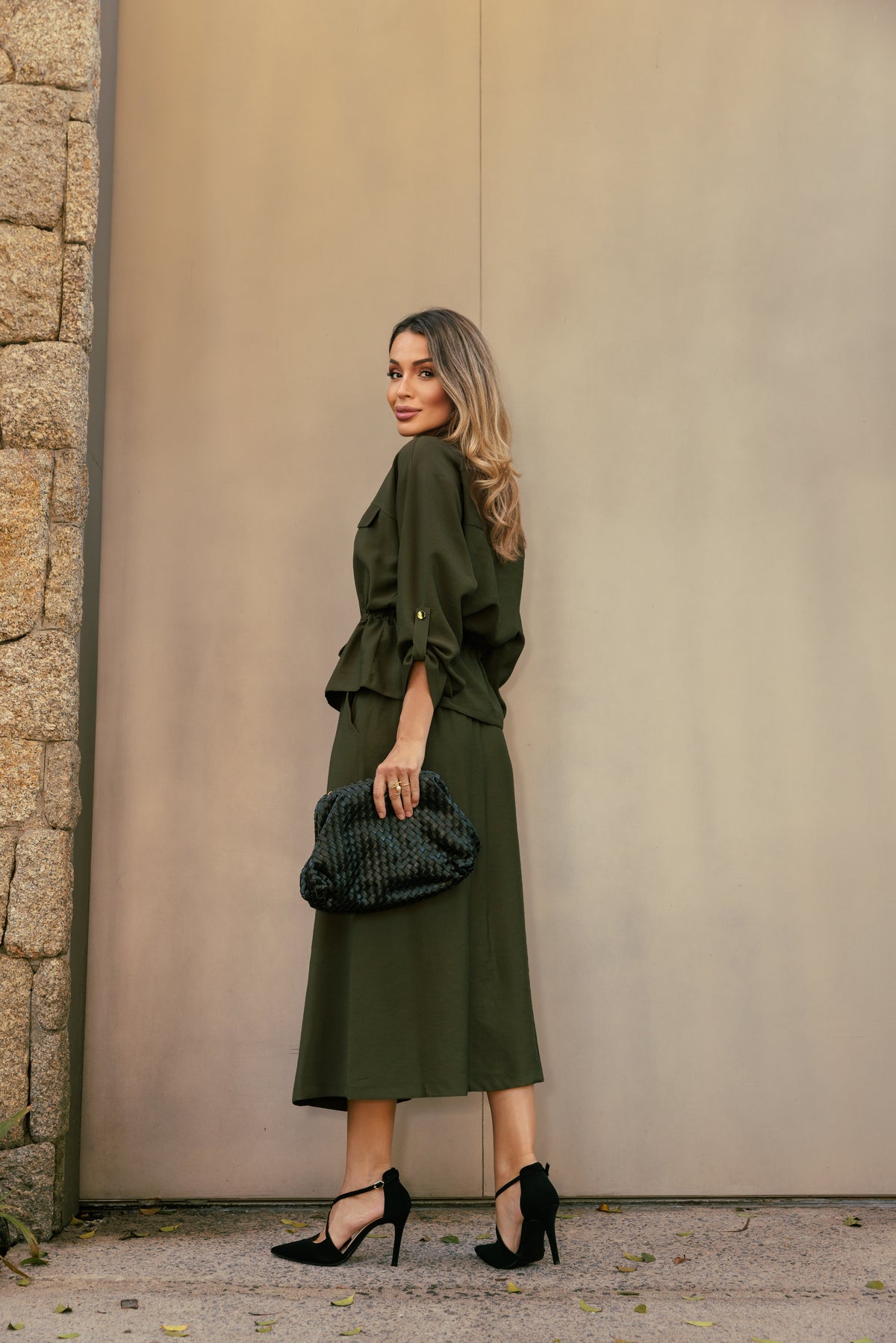 Conjunto Lua - Verde Musgo