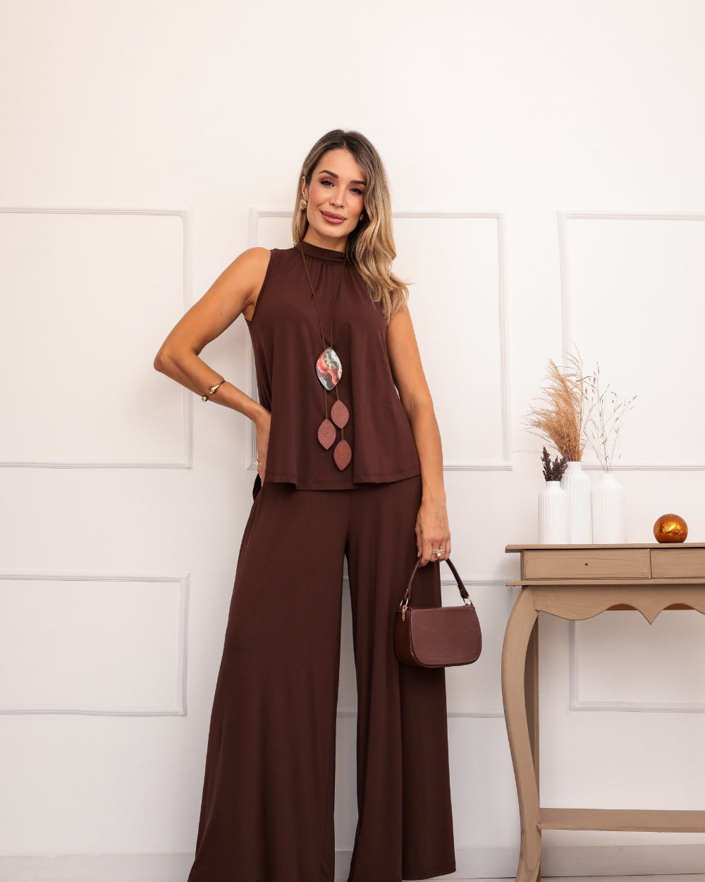 Conjunto Lyra - Marrom