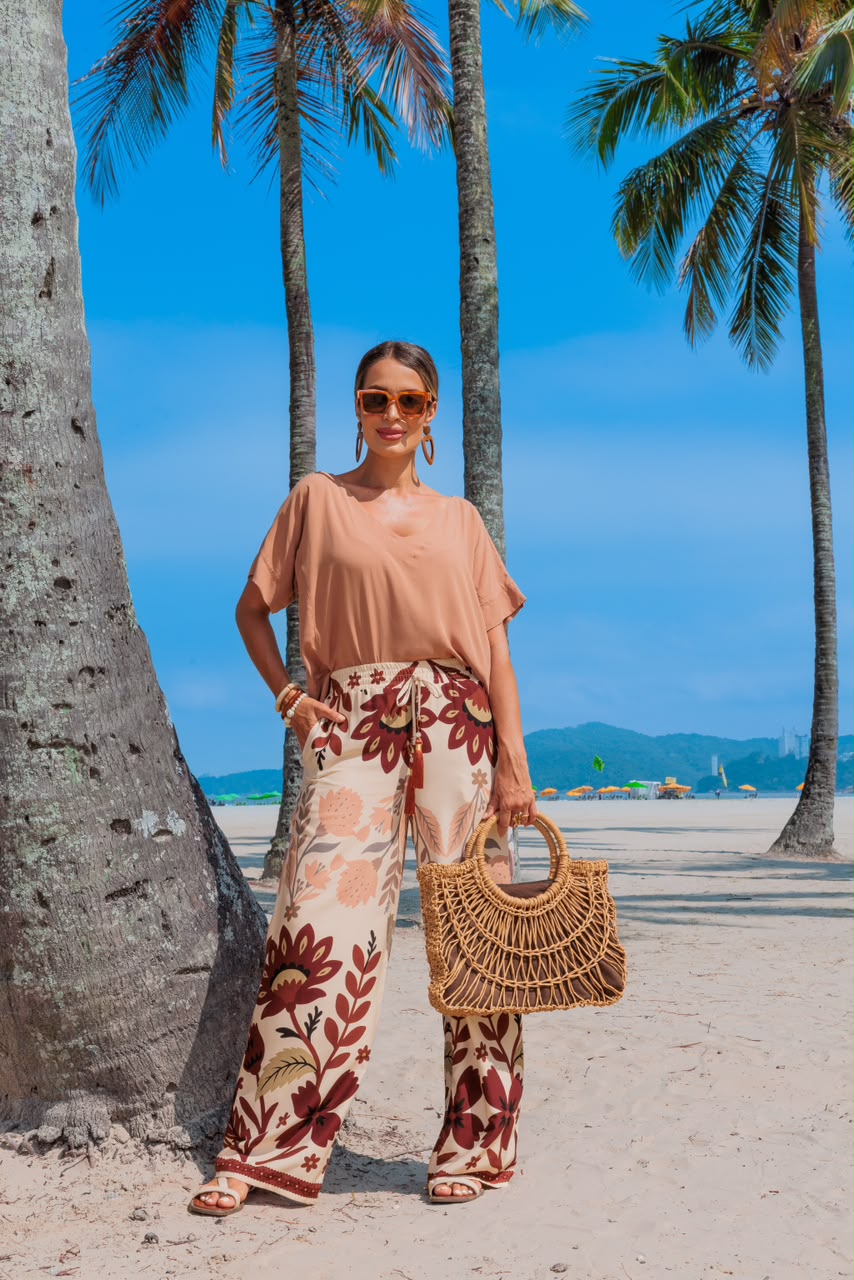 Conjunto Missisipi - Estampado Bordô Queimado