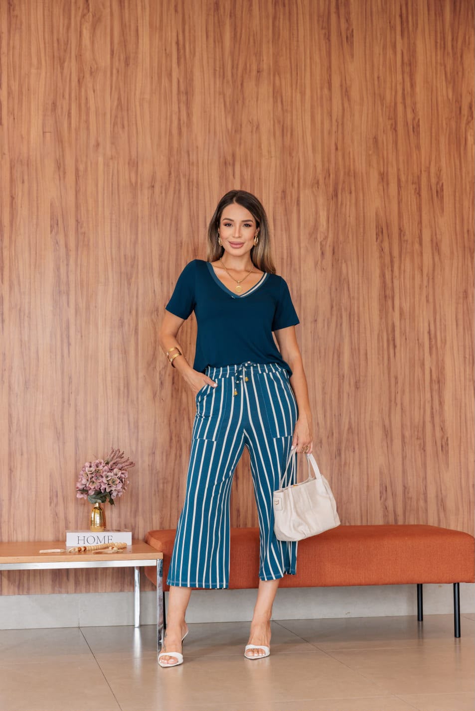 Conjunto Panthacour Magnólia - Azul Marinho