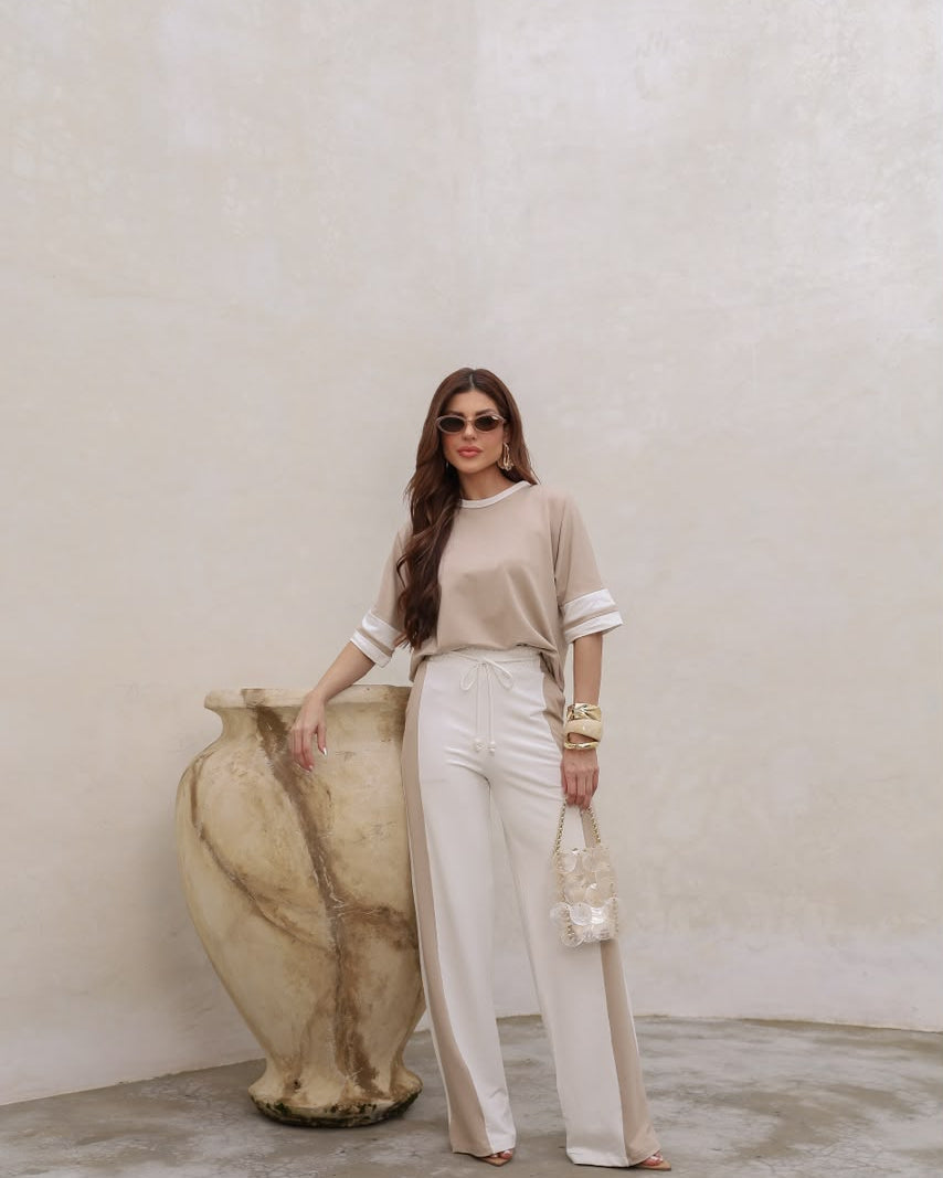 Conjunto Pierre - Bege/Off