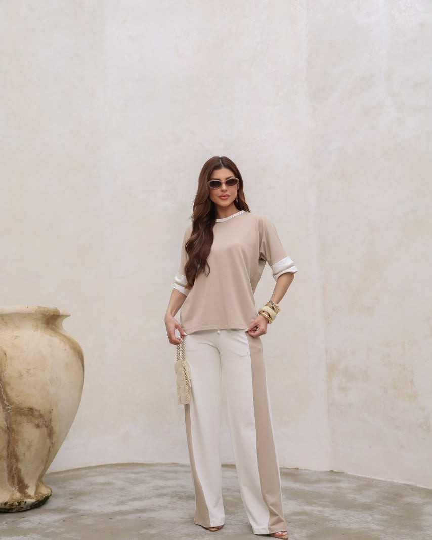 Conjunto Pierre - Bege/Off