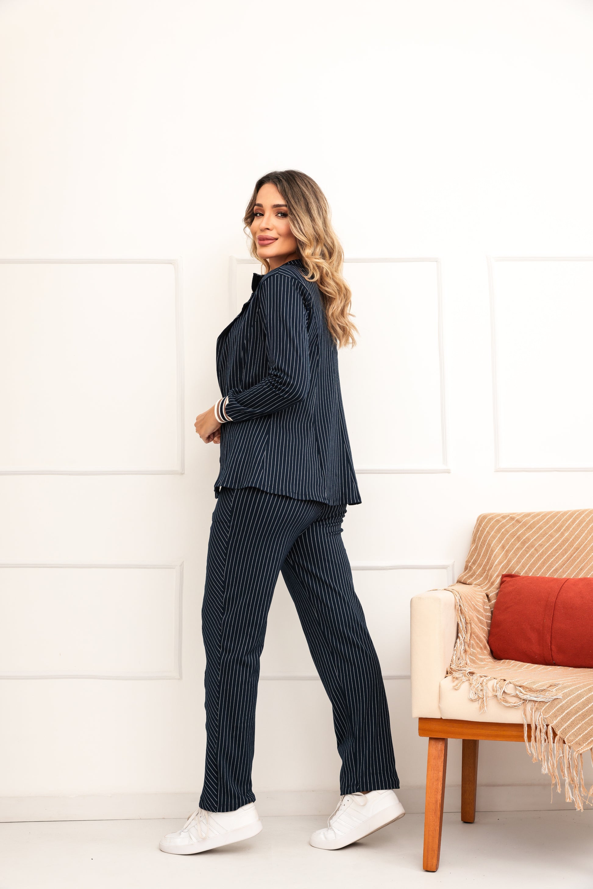 Conjunto Risca de Giz - Azul Marinho