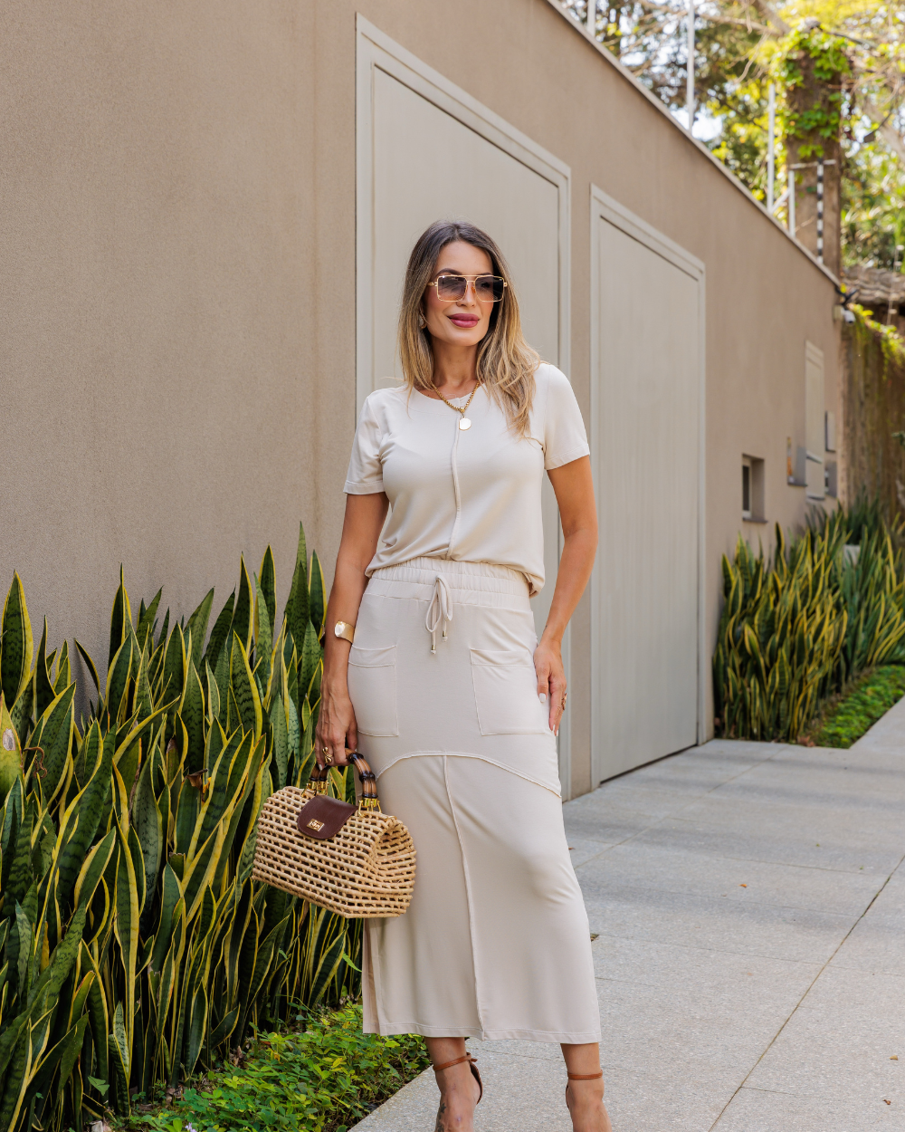 Conjunto Saia Amber - Off White