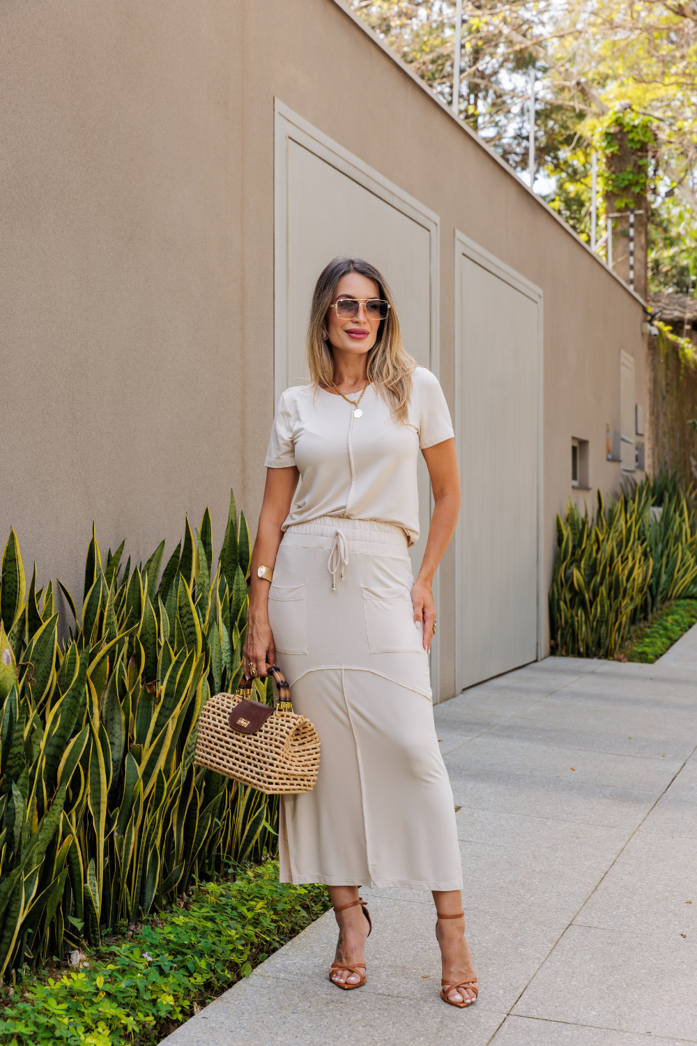 Conjunto Saia Amber - Off White