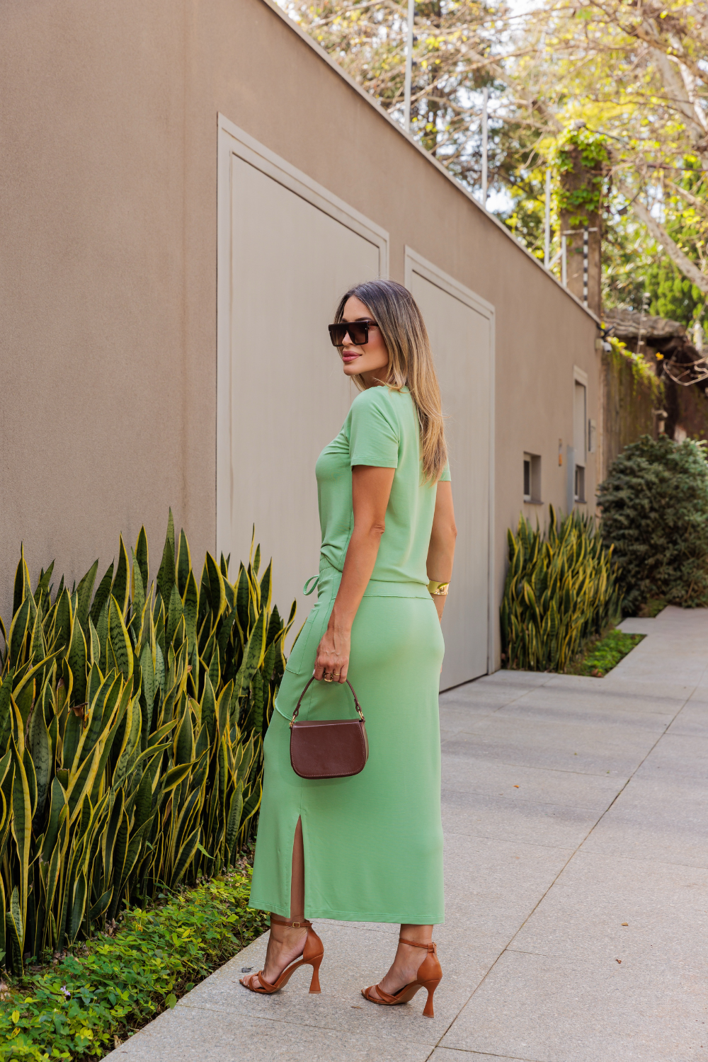 Conjunto Saia Amber - Verde Menta