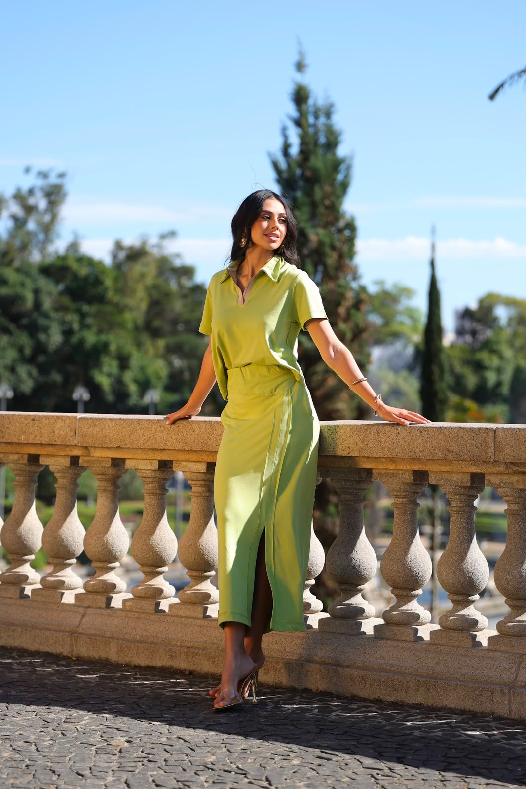 Conjunto Saia Marbella - Verde Claro
