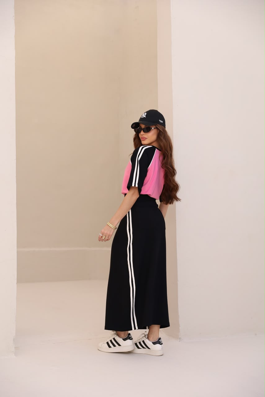 Conjunto Saia Option - Rosa/Preto