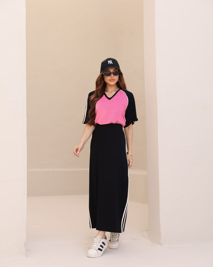 Conjunto Saia Option - Rosa/Preto