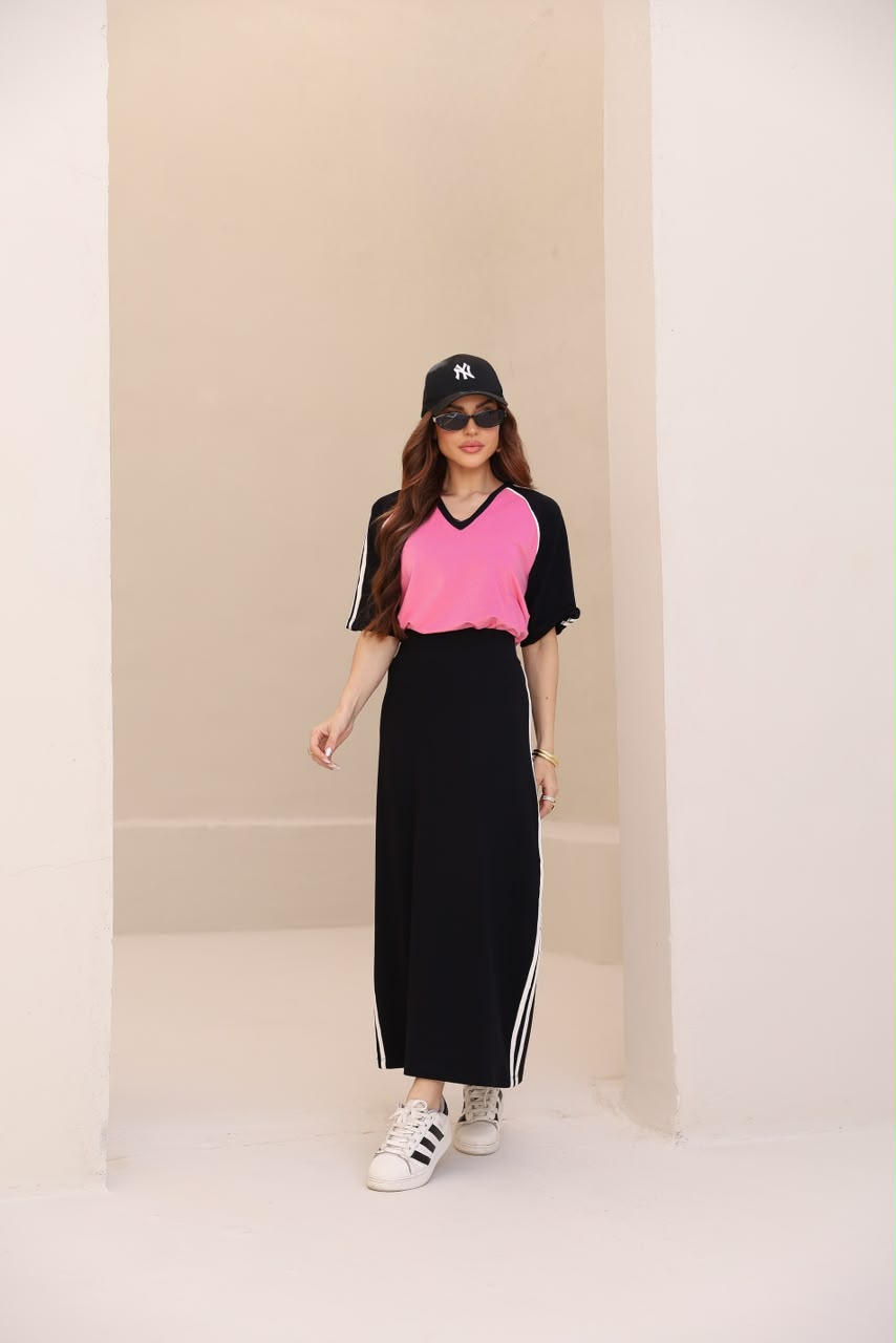 Conjunto Saia Option - Rosa/Preto