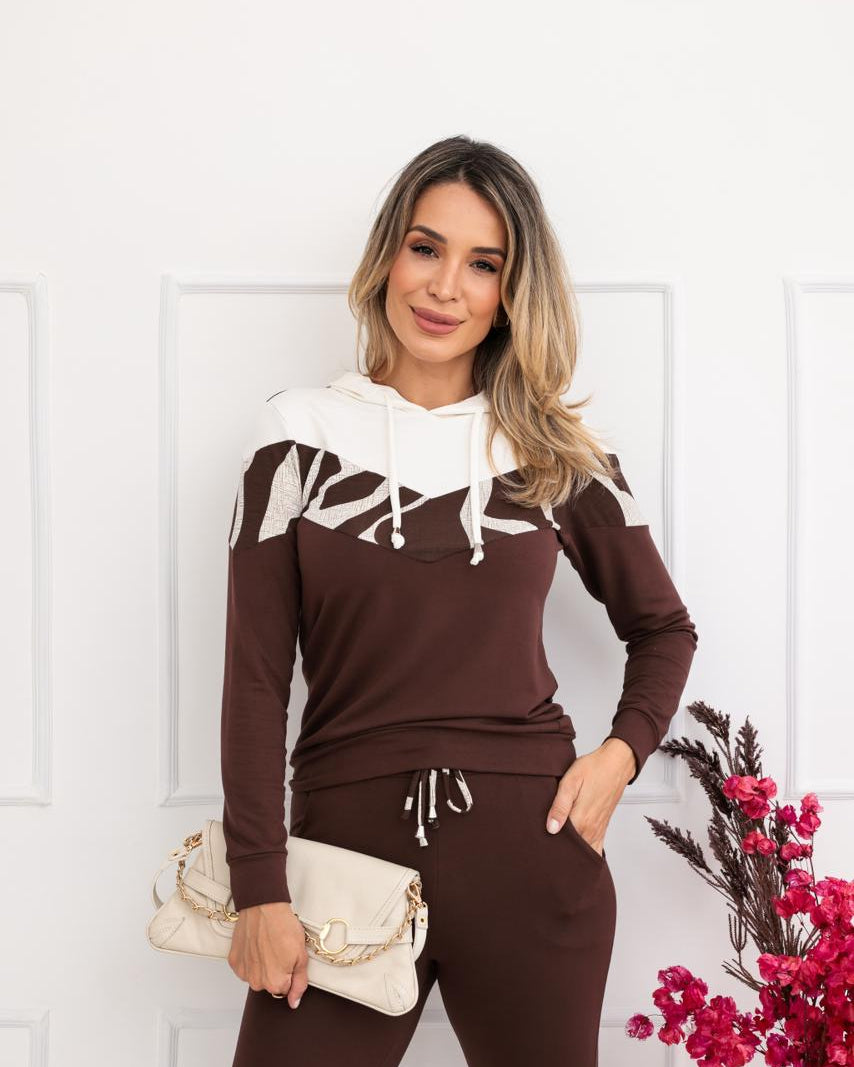 Conjunto Singular - Estampado Marrom