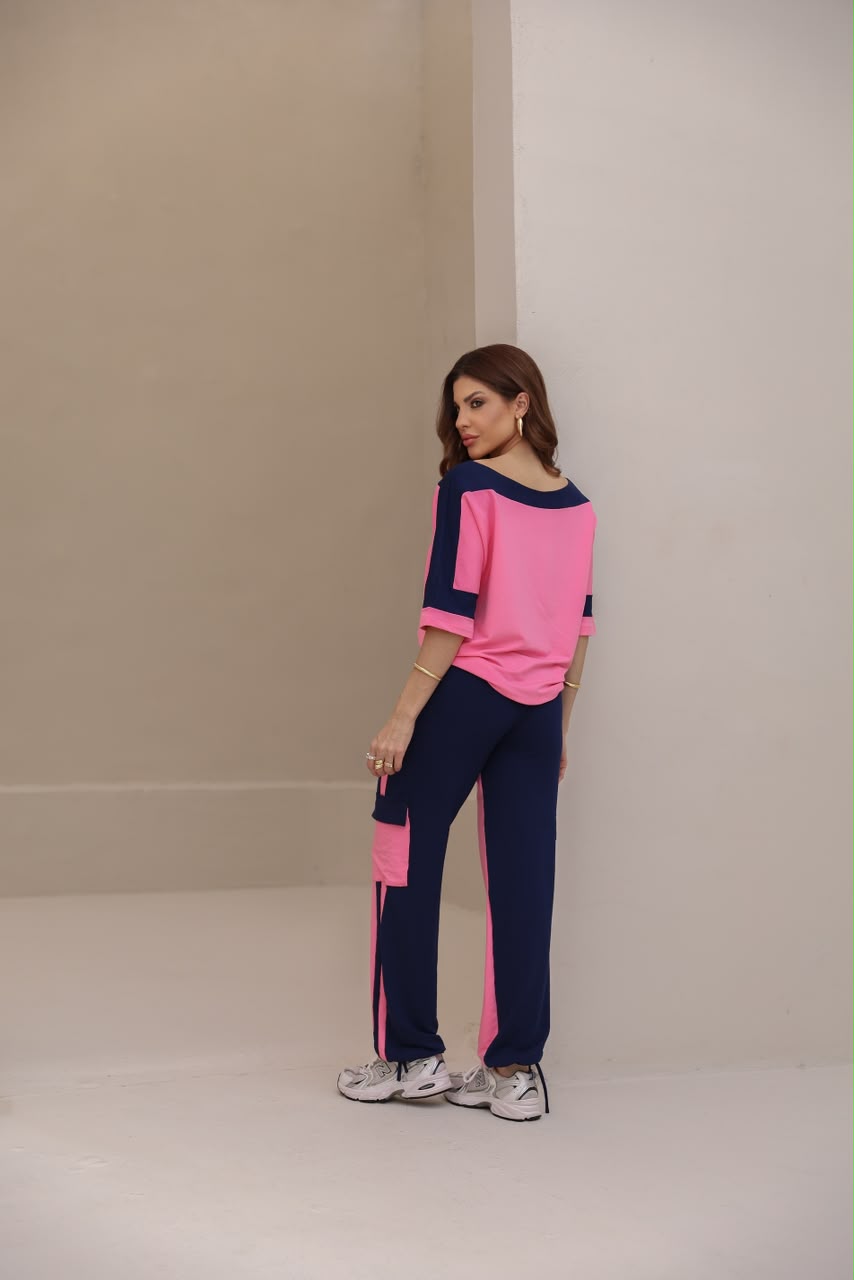 Conjunto Spencer - Azul Marinho/Rosa
